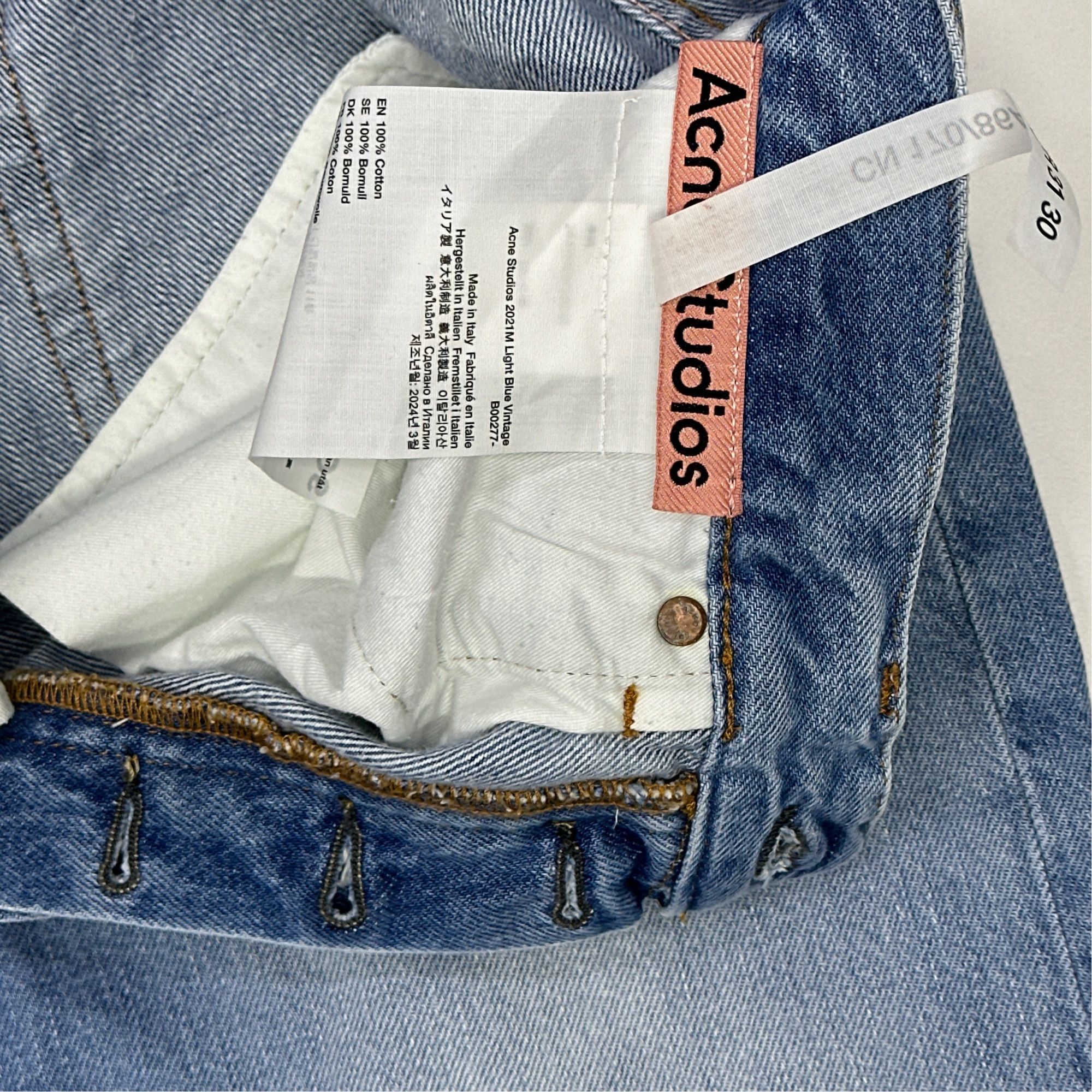 Acne Studios Acne Studios 2021M Light Blue Denim Jeans 31 Size US 30 / EU 46 - 7 Thumbnail