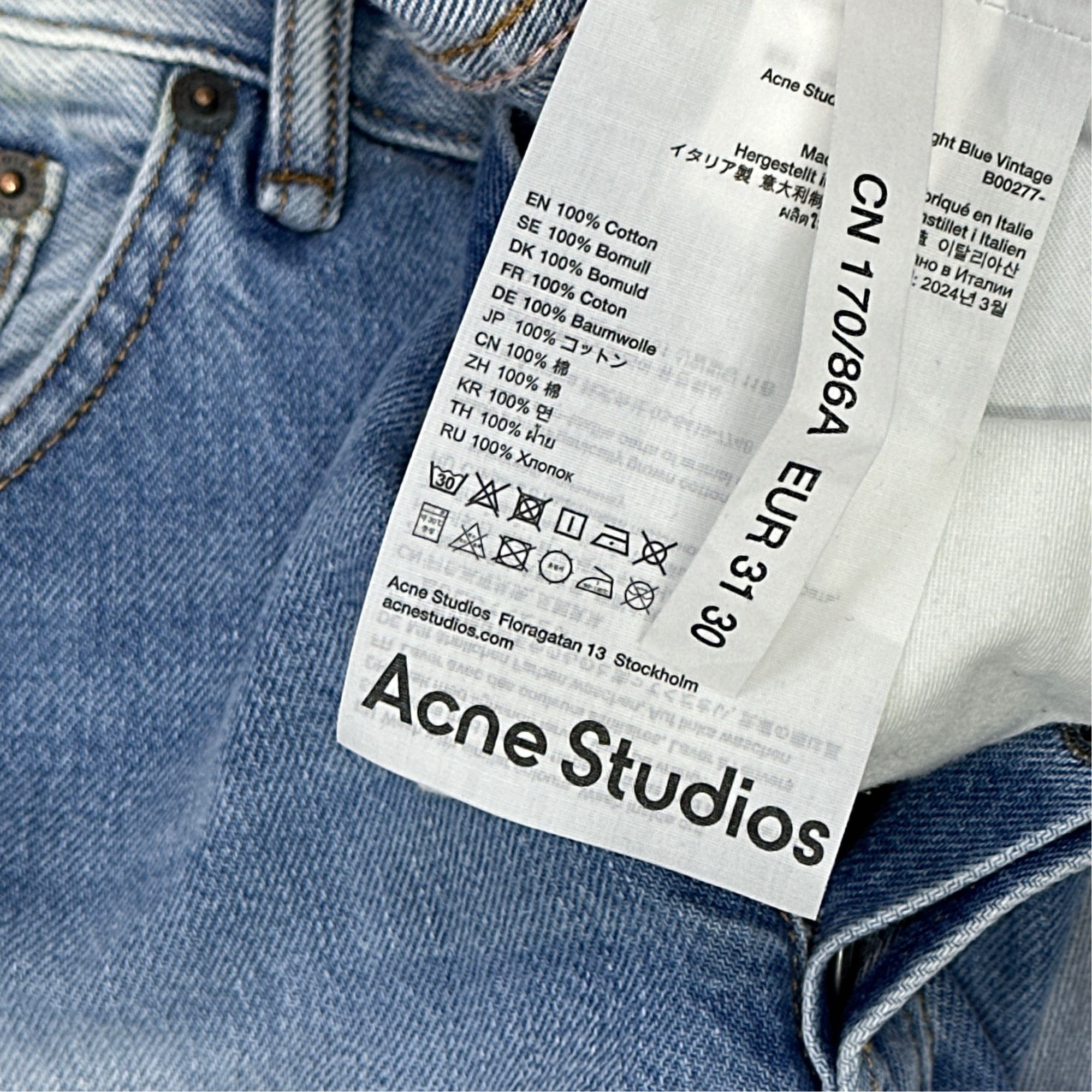 Acne Studios Acne Studios 2021M Light Blue Denim Jeans 31 Size US 30 / EU 46 - 4 Thumbnail