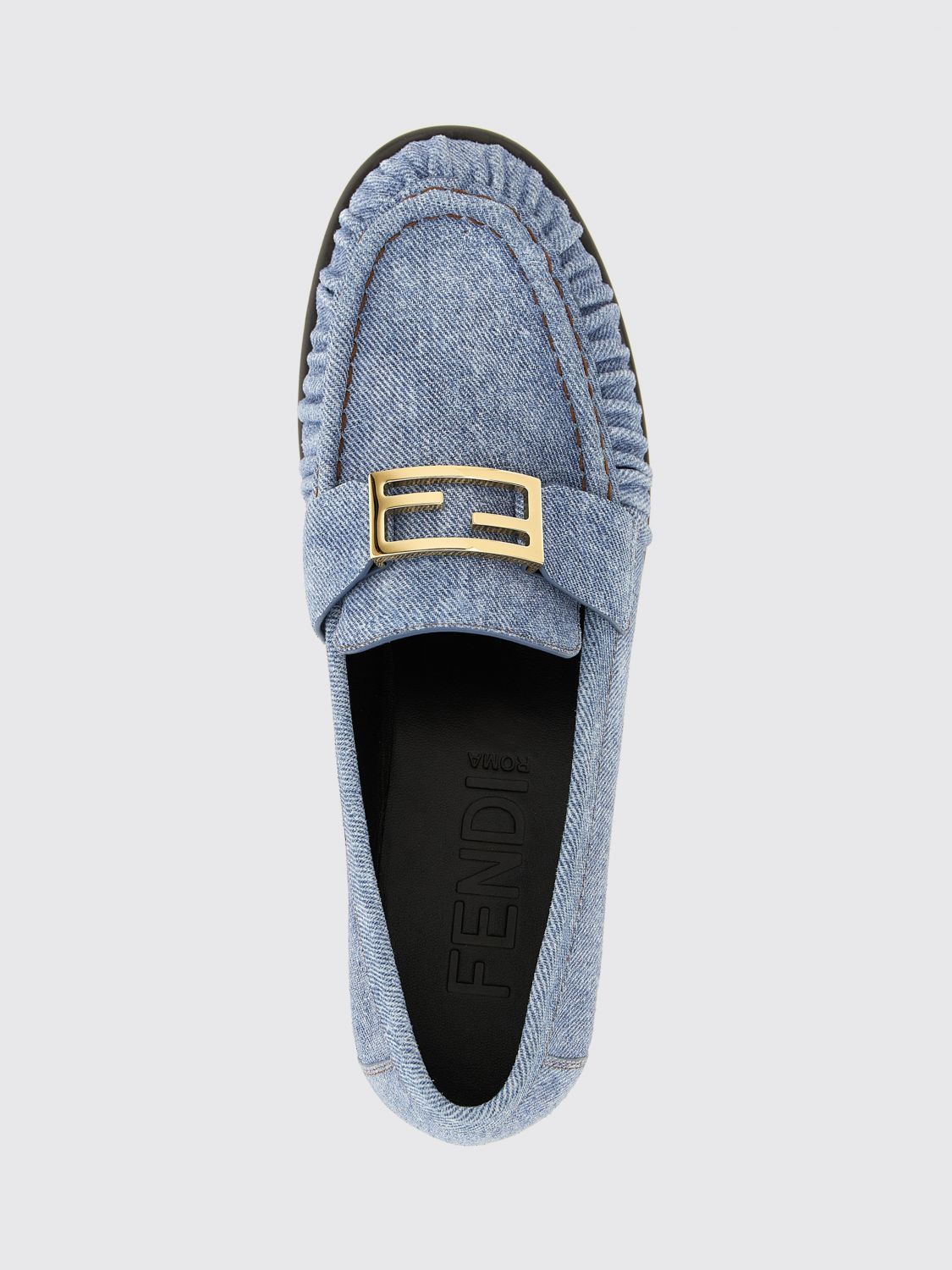 Fendi Fendi Loafer Woman Blue Size US 7.5 / IT 37.5 - 4 Thumbnail