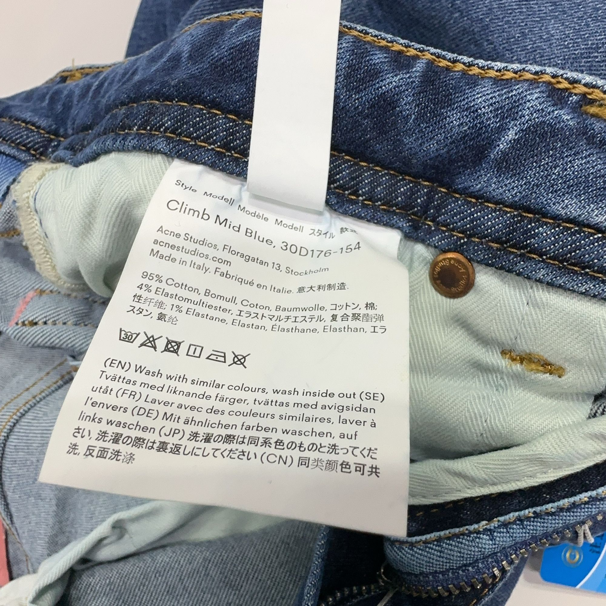 Acne Studios Acne Studios Climb Mid Blue Jeans 26 Size US 26 / EU 42 - 6 Thumbnail