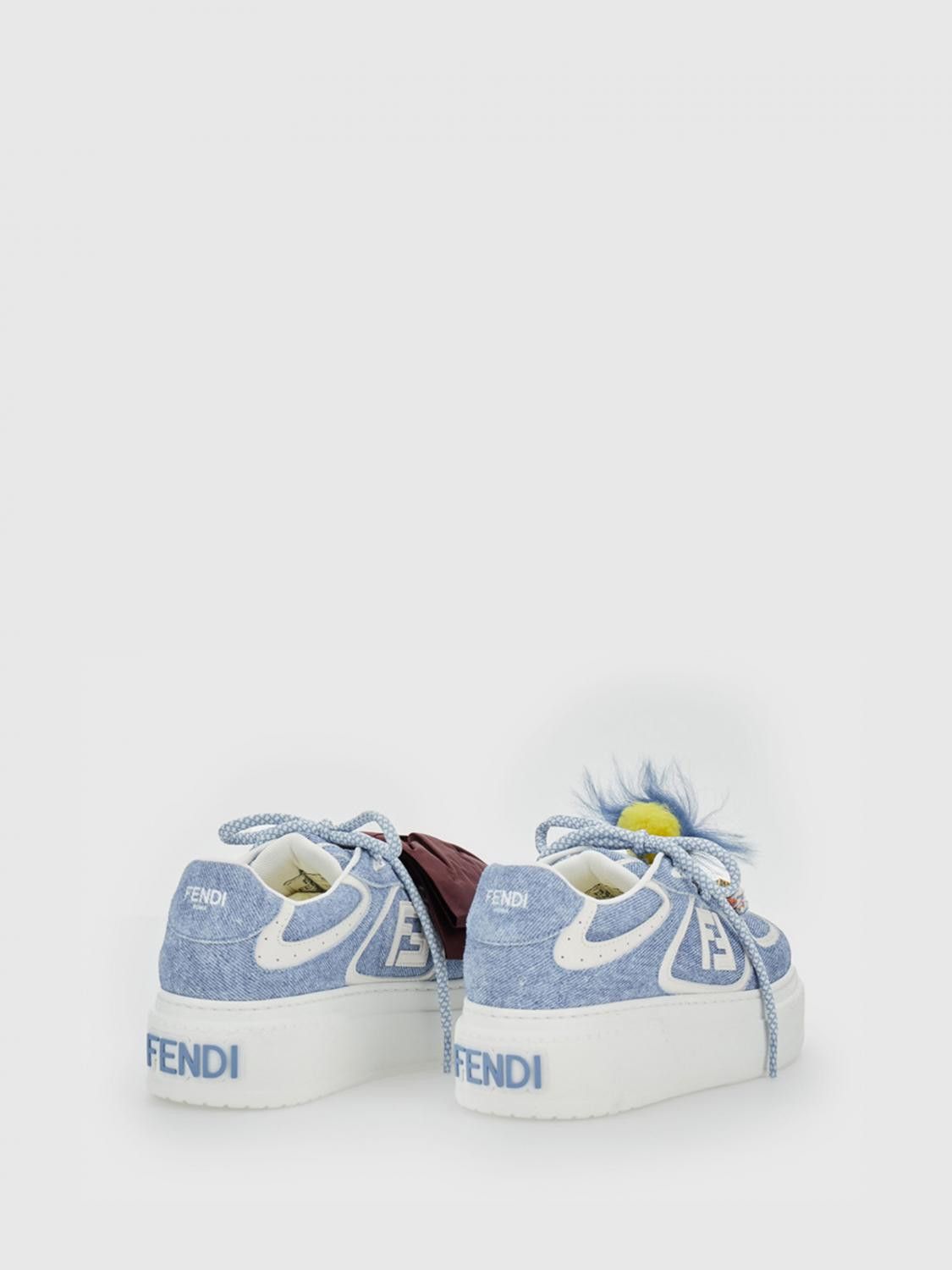 Fendi Fendi Sneakers Woman Gnawed Blue Size US 7 / IT 37 - 3 Thumbnail