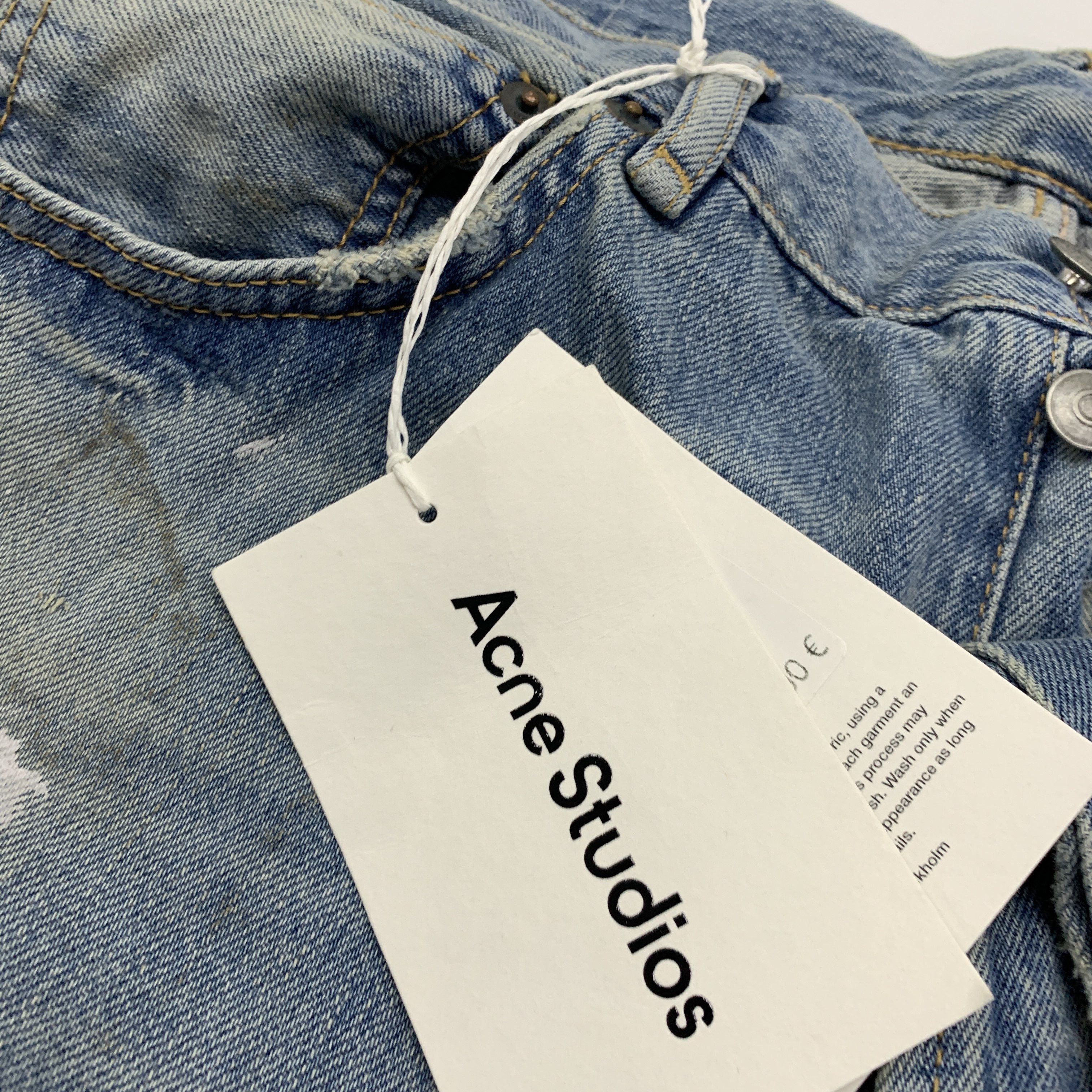 Acne Studios Acne Studios Painted 2021M Wide Leg Jeans 33/32 Size US 32 / EU 48 - 5 Thumbnail