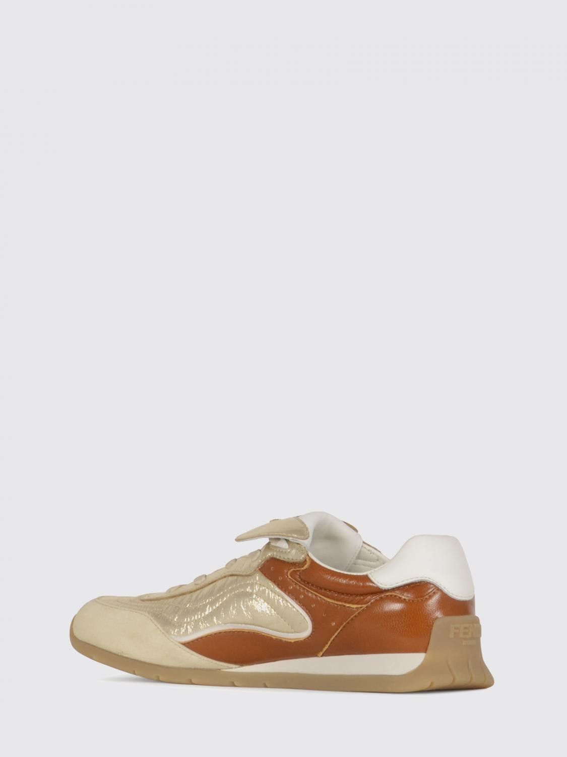 Fendi Fendi Sneakers Woman Gold Size US 7 / IT 37 - 3 Thumbnail