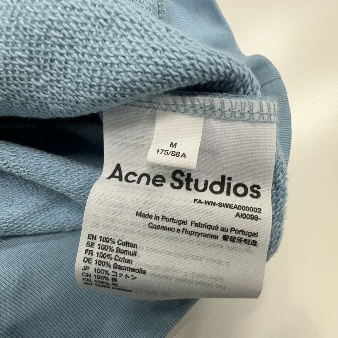 Acne Studios Acne Studios Blue Face Patch Sweatshirt Size M Size US M / EU 48-50 / 2 - 4 Thumbnail