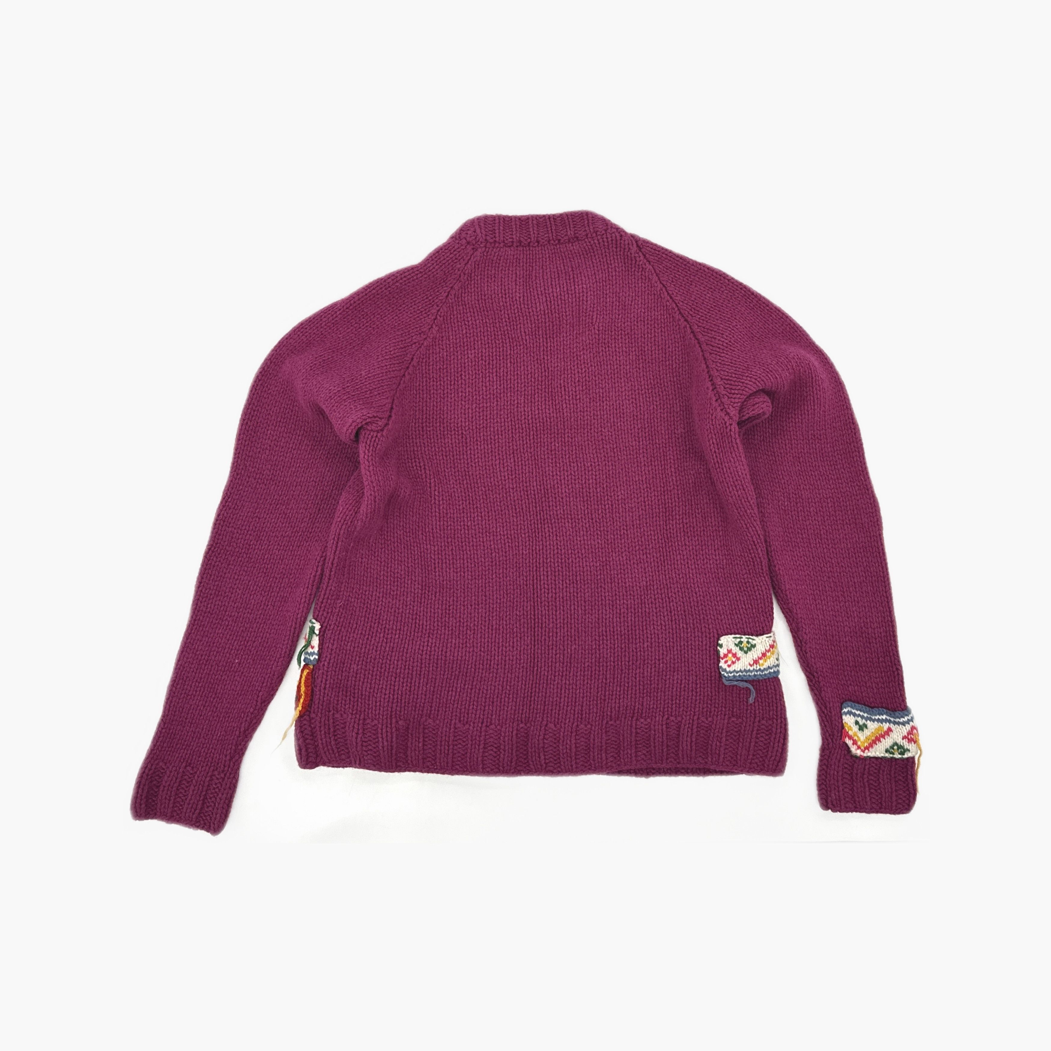 Acne Studios Acne Studios Purple Nordic Patterned Wool Sweater M Size US M / EU 48-50 / 2 - 3 Thumbnail
