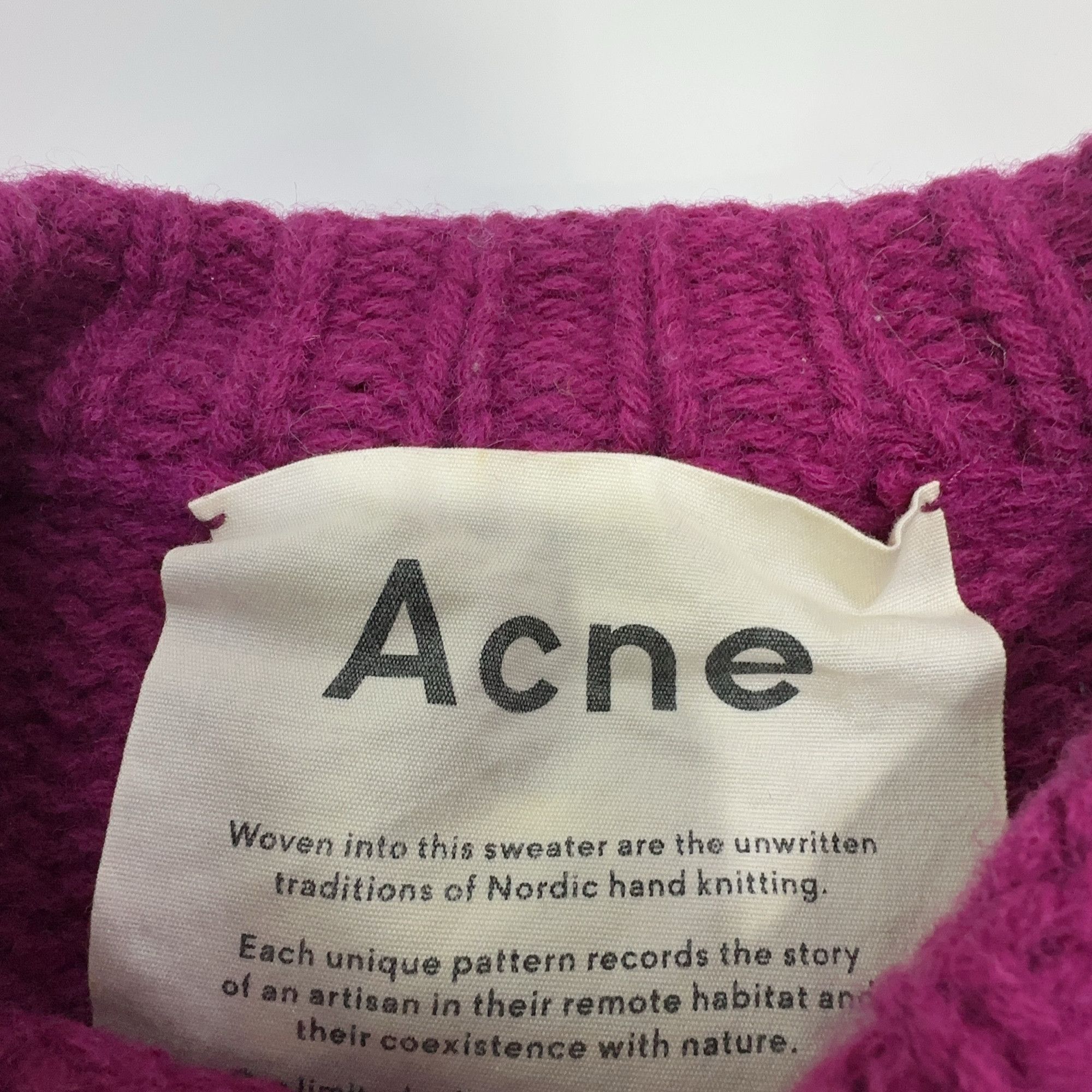 Acne Studios Acne Studios Purple Nordic Patterned Wool Sweater M Size US M / EU 48-50 / 2 - 6 Thumbnail
