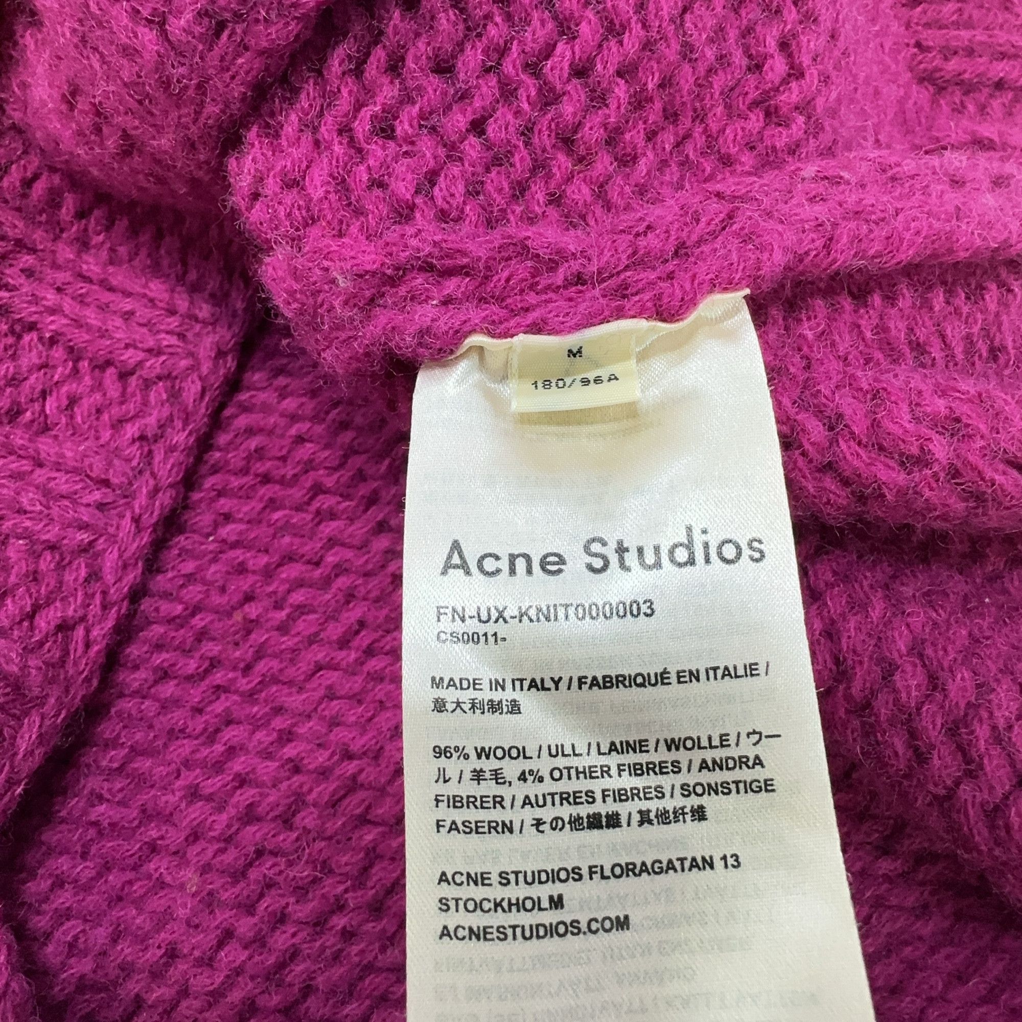 Acne Studios Acne Studios Purple Nordic Patterned Wool Sweater M Size US M / EU 48-50 / 2 - 5 Thumbnail
