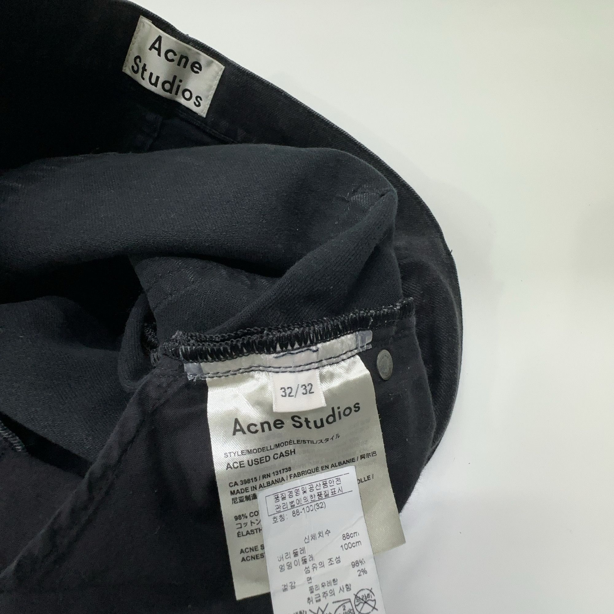 Acne Studios Acne Studios Ace Used Cash Black Denim Jeans 32 Size US 32 / EU 48 - 6 Thumbnail