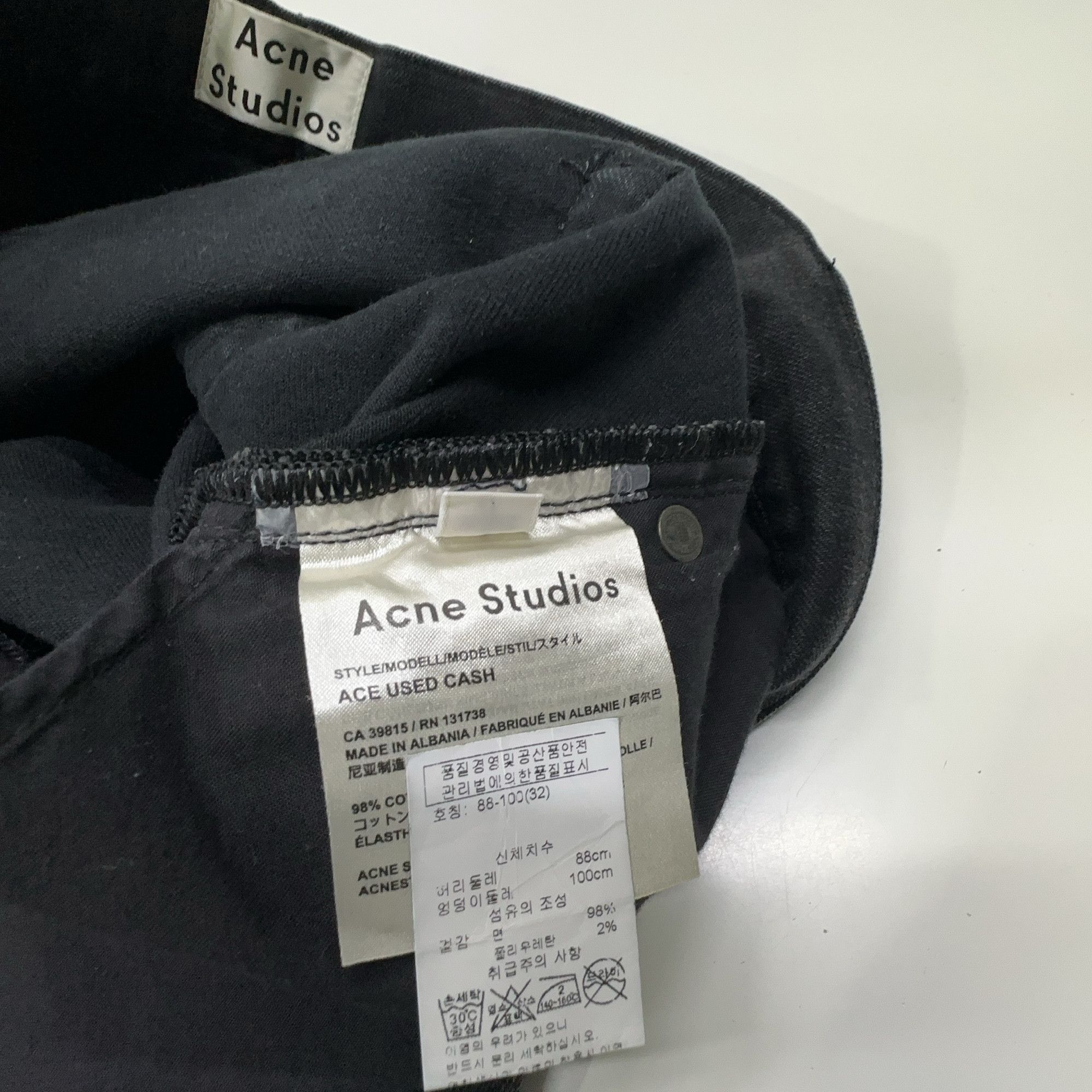 Acne Studios Acne Studios Ace Used Cash Black Denim Jeans 32 Size US 32 / EU 48 - 5 Thumbnail