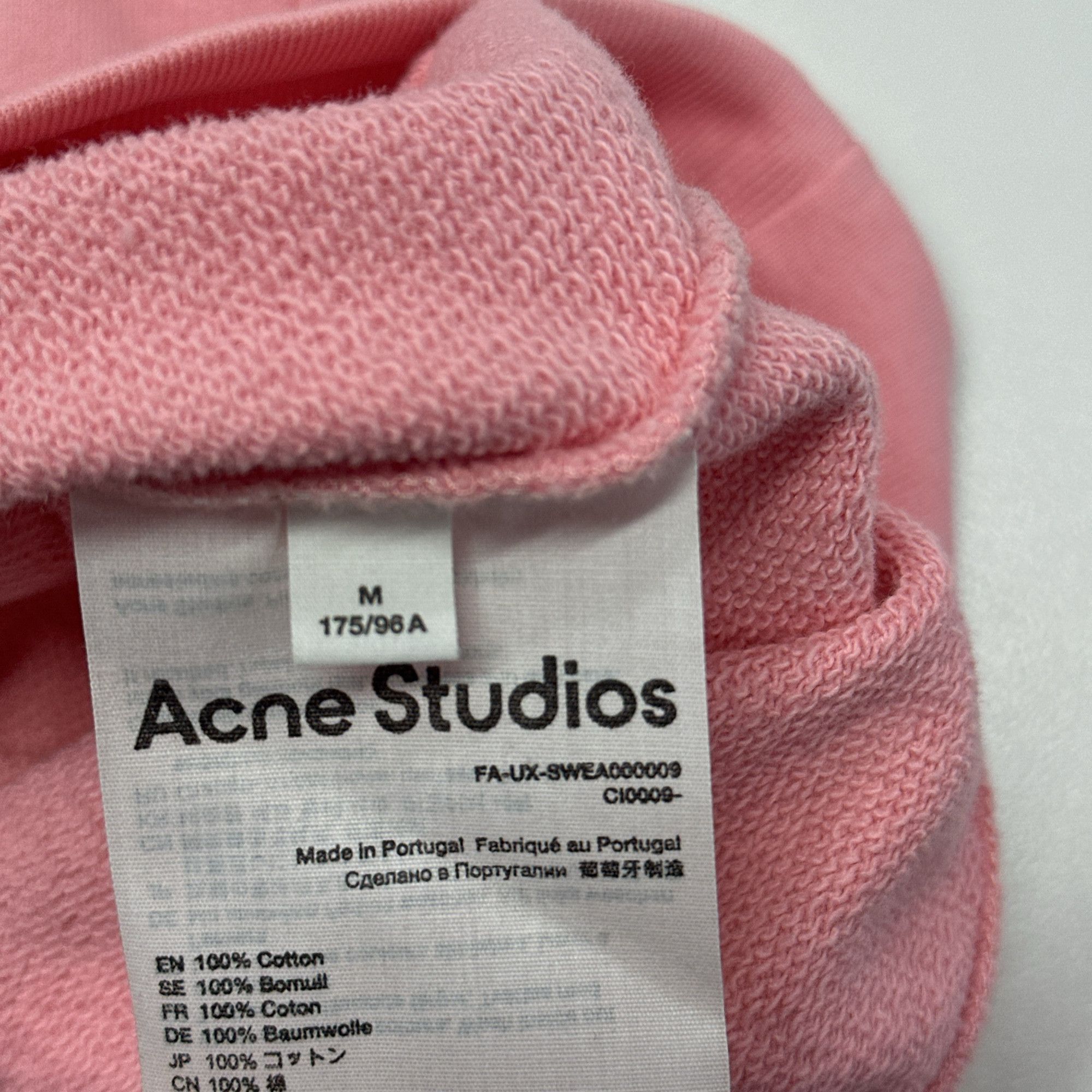 Acne Studios Acne Studios Pink Face Patch Hoodie Size M Size US M / EU 48-50 / 2 - 5 Thumbnail