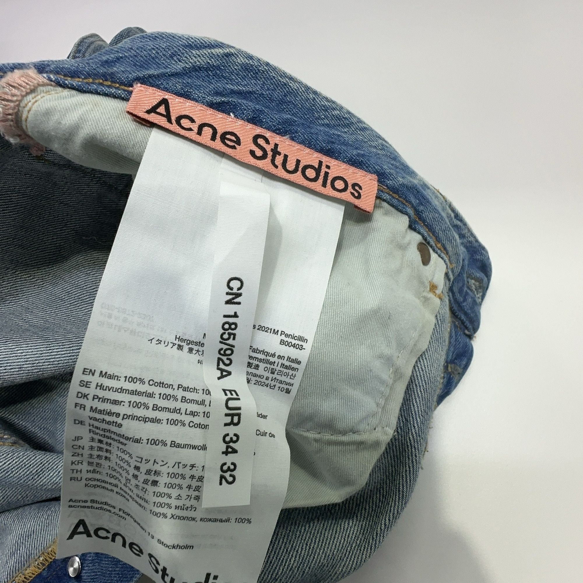 Acne Studios Acne Studios 2021M Distressed Mud Wash Jeans 34/32 Size US 32 / EU 48 - 4 Thumbnail