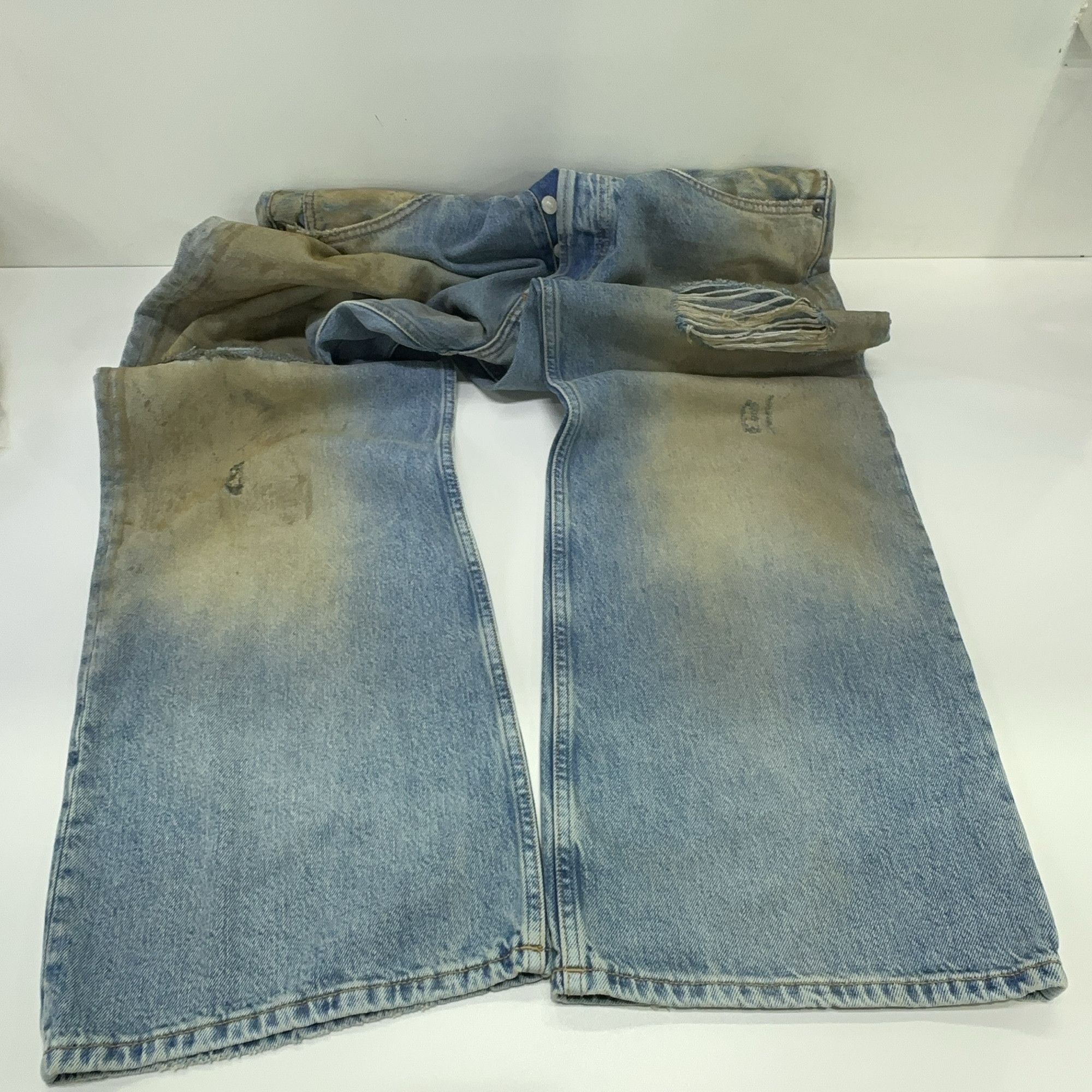 Acne Studios Acne Studios 2021M Distressed Mud Wash Jeans 34/32 Size US 32 / EU 48 - 8 Thumbnail