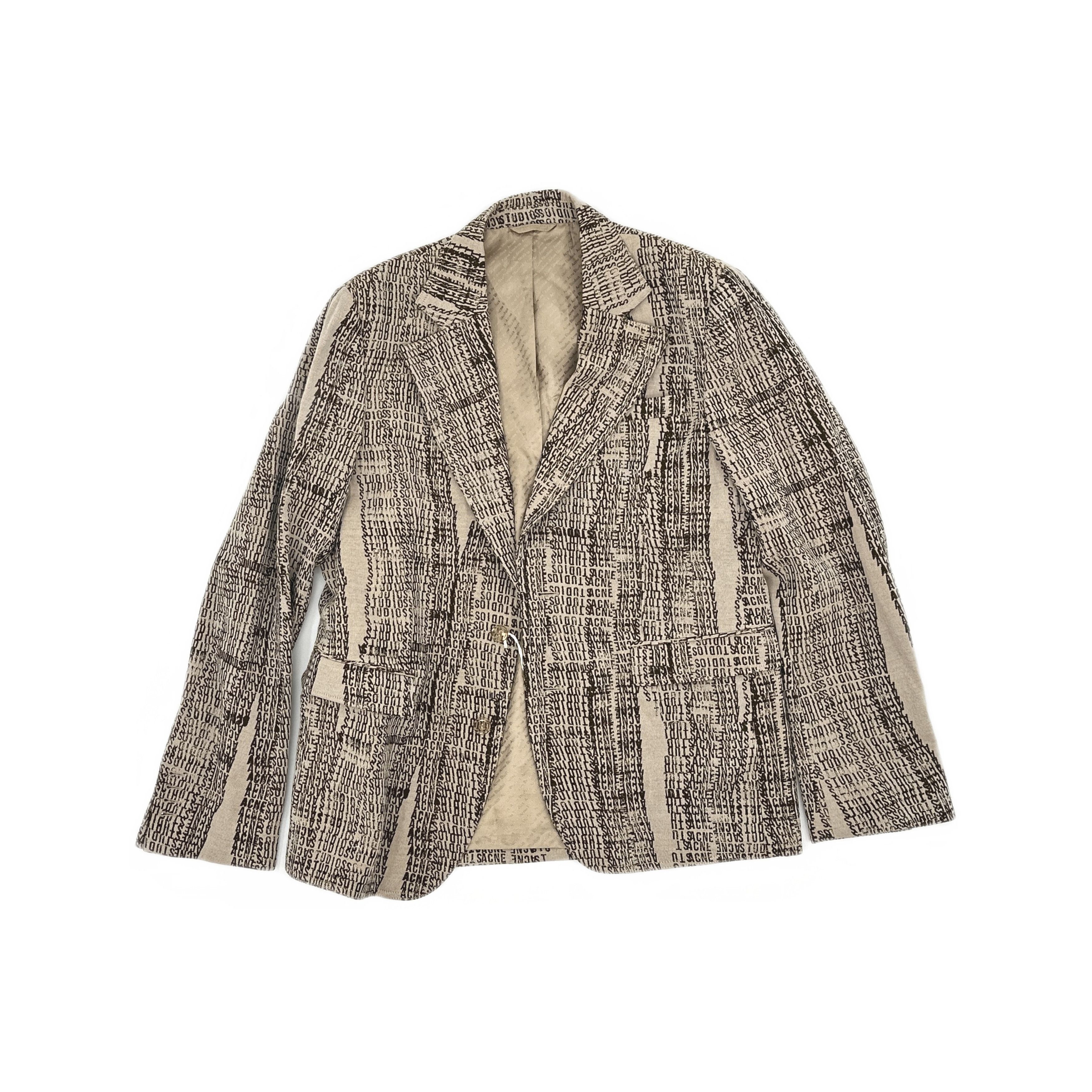 Acne Studios Acne Studios Logo All-Over Print Blazer 48 Size 38R - 2 Thumbnail