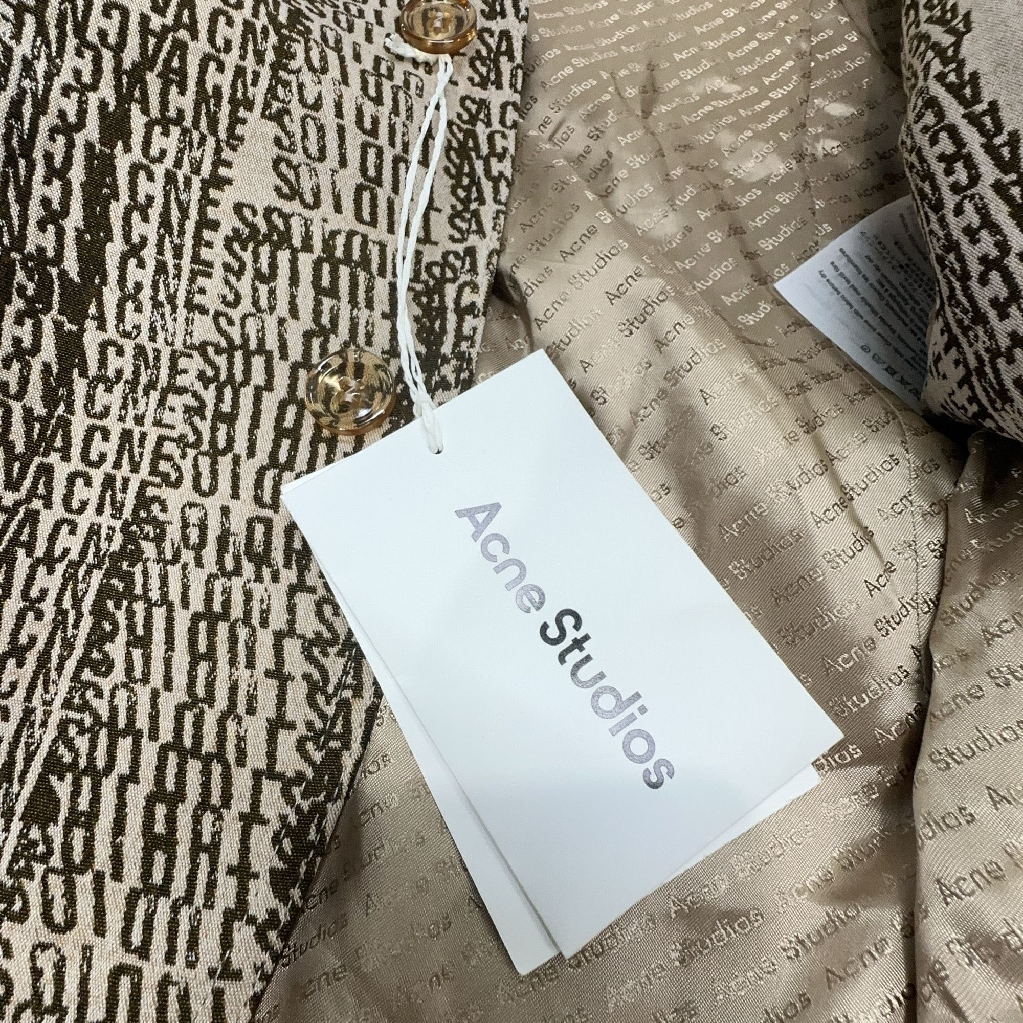 Acne Studios Acne Studios Logo All-Over Print Blazer 48 Size 38R - 6 Thumbnail