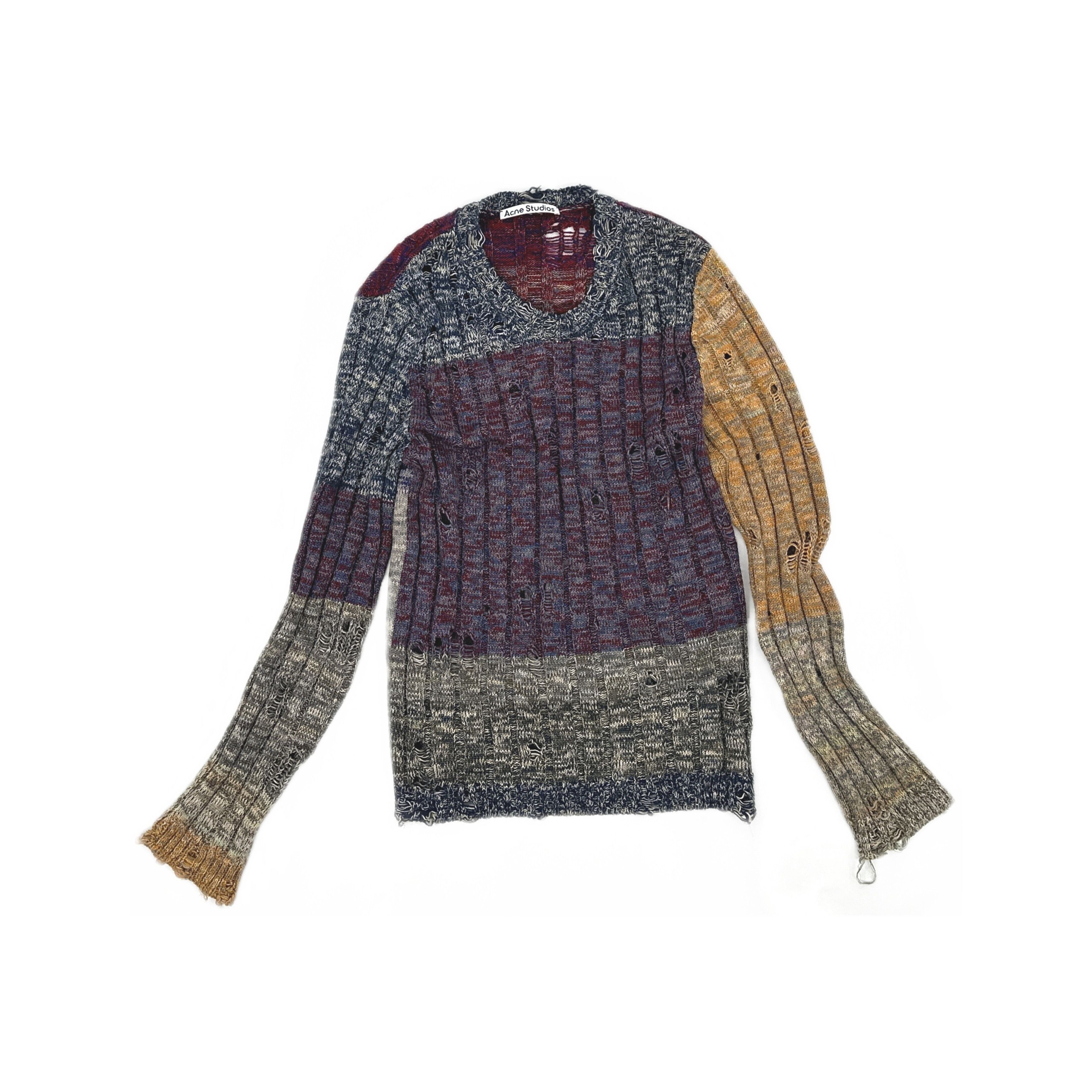 Acne Studios Acne Studios Distressed Multi Sweater XS Size US XS / EU 42 / 0 - 2 Thumbnail
