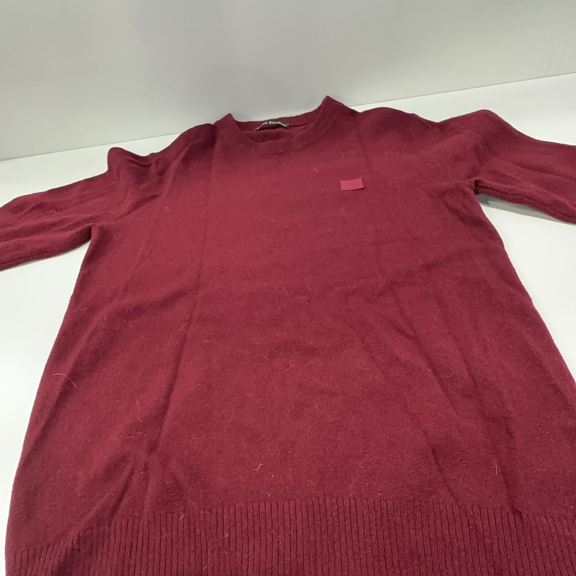Acne Studios Acne Studios Red Nalon Face Wool Sweater S Size US S / EU 44-46 / 1 - 8 Thumbnail