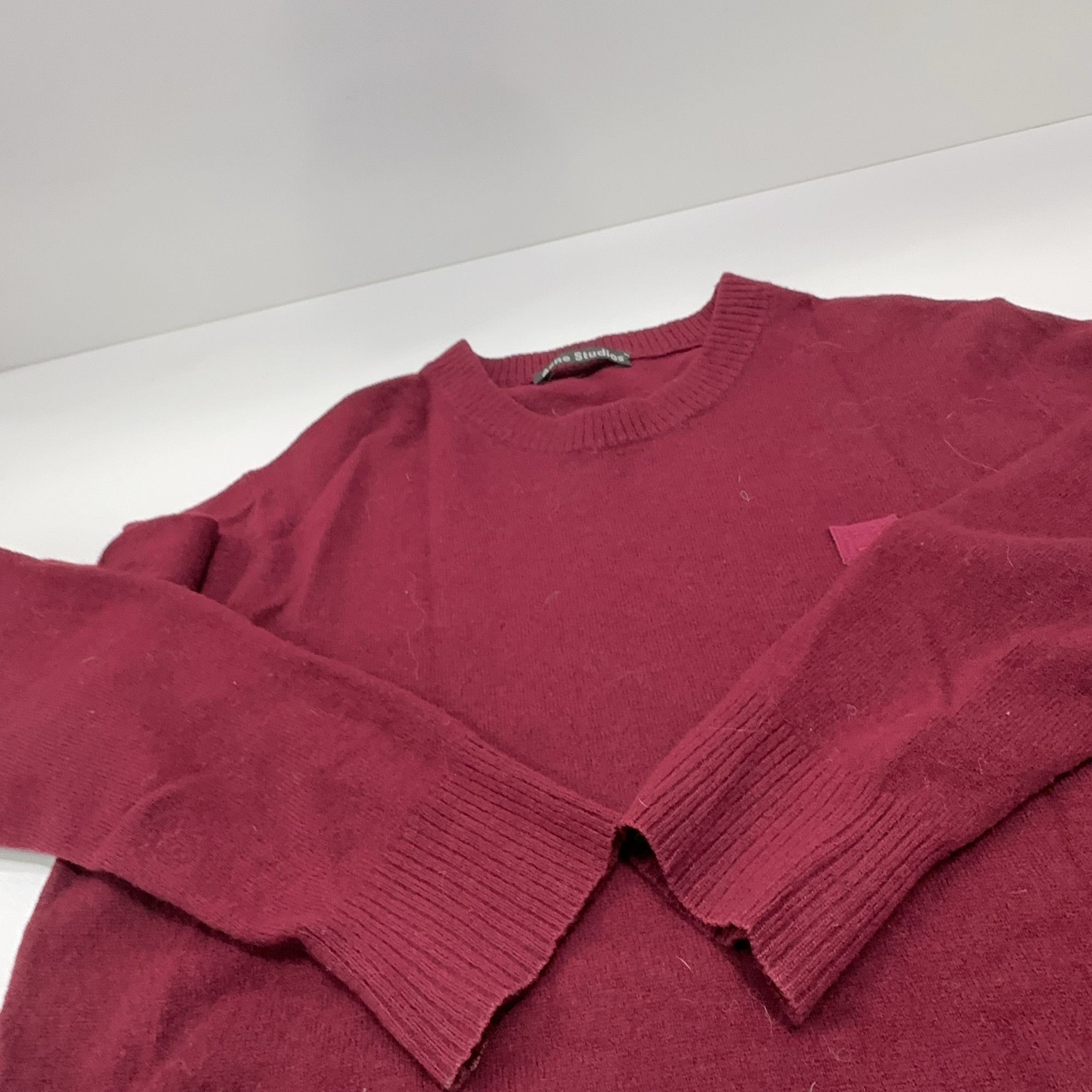 Acne Studios Acne Studios Red Nalon Face Wool Sweater S Size US S / EU 44-46 / 1 - 11 Thumbnail