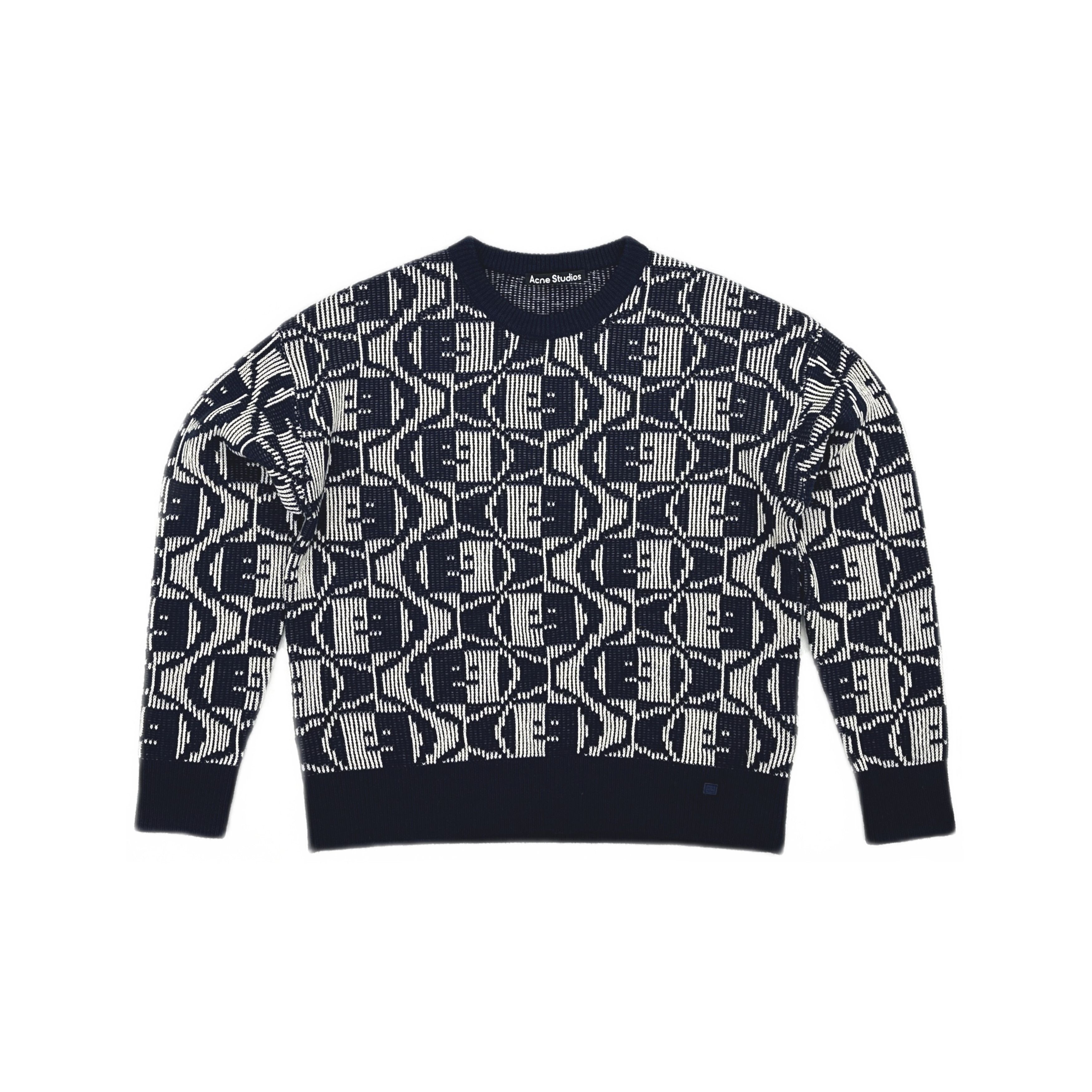 Acne Studios Acne Studios Face Jacquard Wool Blend Sweater XS Size US XS / EU 42 / 0 - 2 Thumbnail