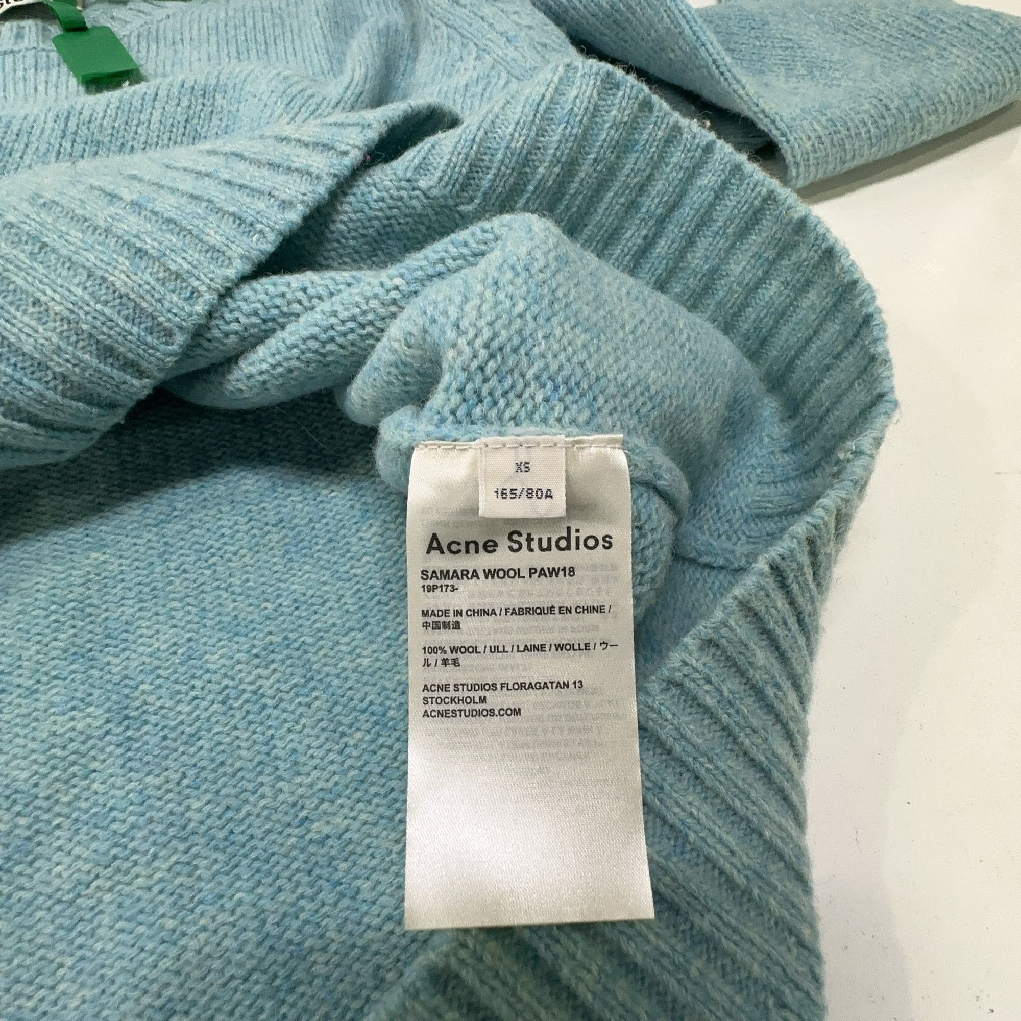 Acne Studios Acne Studios Samara Blue Wool Sweater XS Size US XS / EU 42 / 0 - 5 Thumbnail