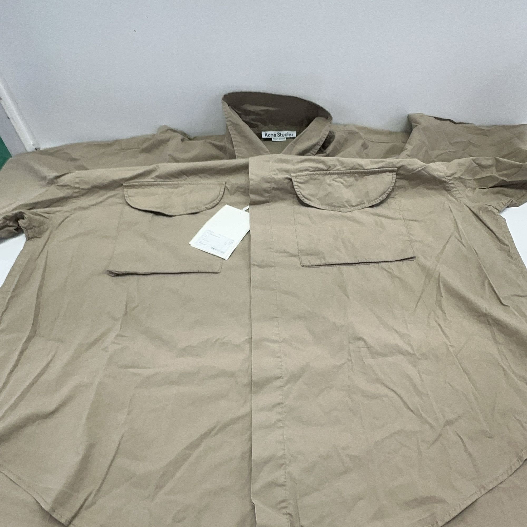 Acne Studios Acne Studios Taupe Brown Button Up Shirt 50 Size US M / EU 48-50 / 2 - 8 Thumbnail