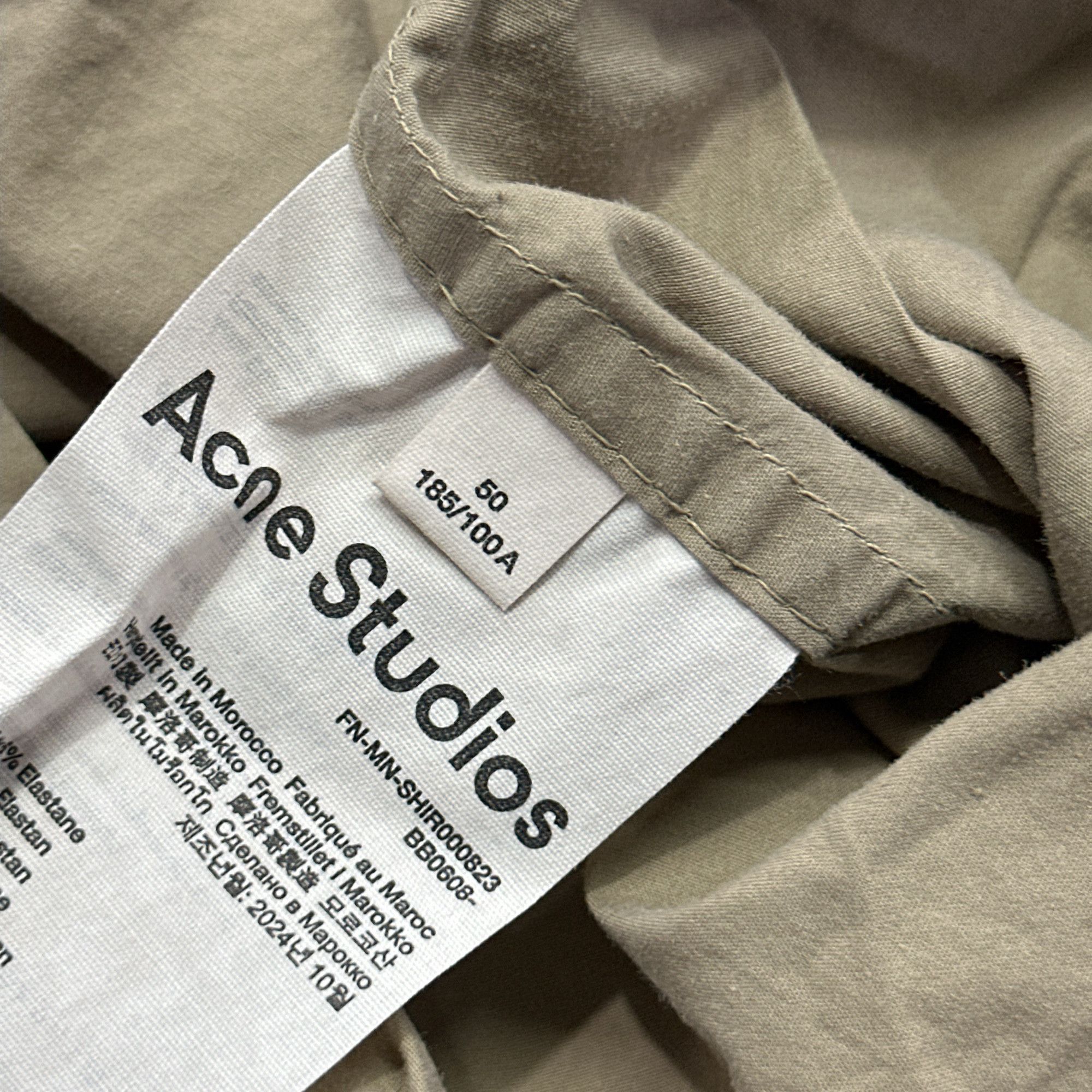 Acne Studios Acne Studios Taupe Brown Button Up Shirt 50 Size US M / EU 48-50 / 2 - 6 Thumbnail