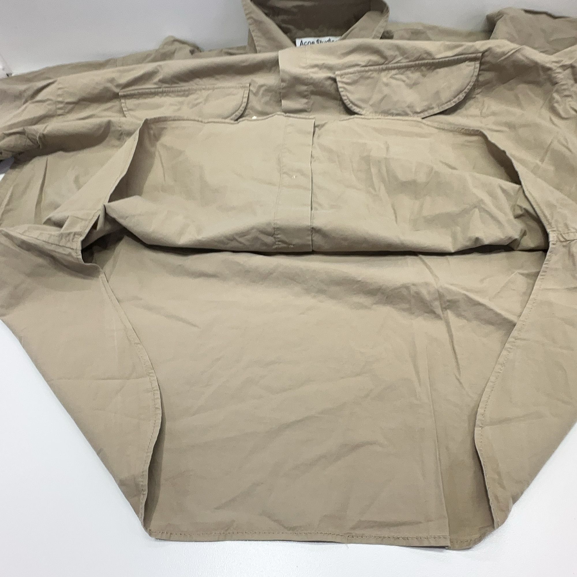Acne Studios Acne Studios Taupe Brown Button Up Shirt 50 Size US M / EU 48-50 / 2 - 9 Thumbnail