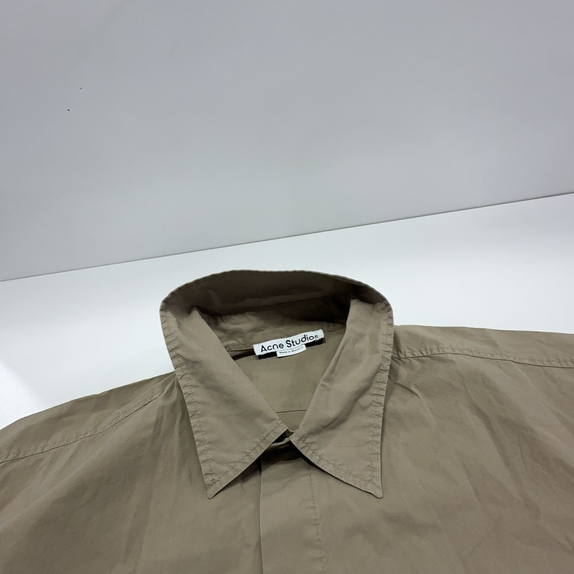 Acne Studios Acne Studios Taupe Brown Button Up Shirt 50 Size US M / EU 48-50 / 2 - 7 Thumbnail