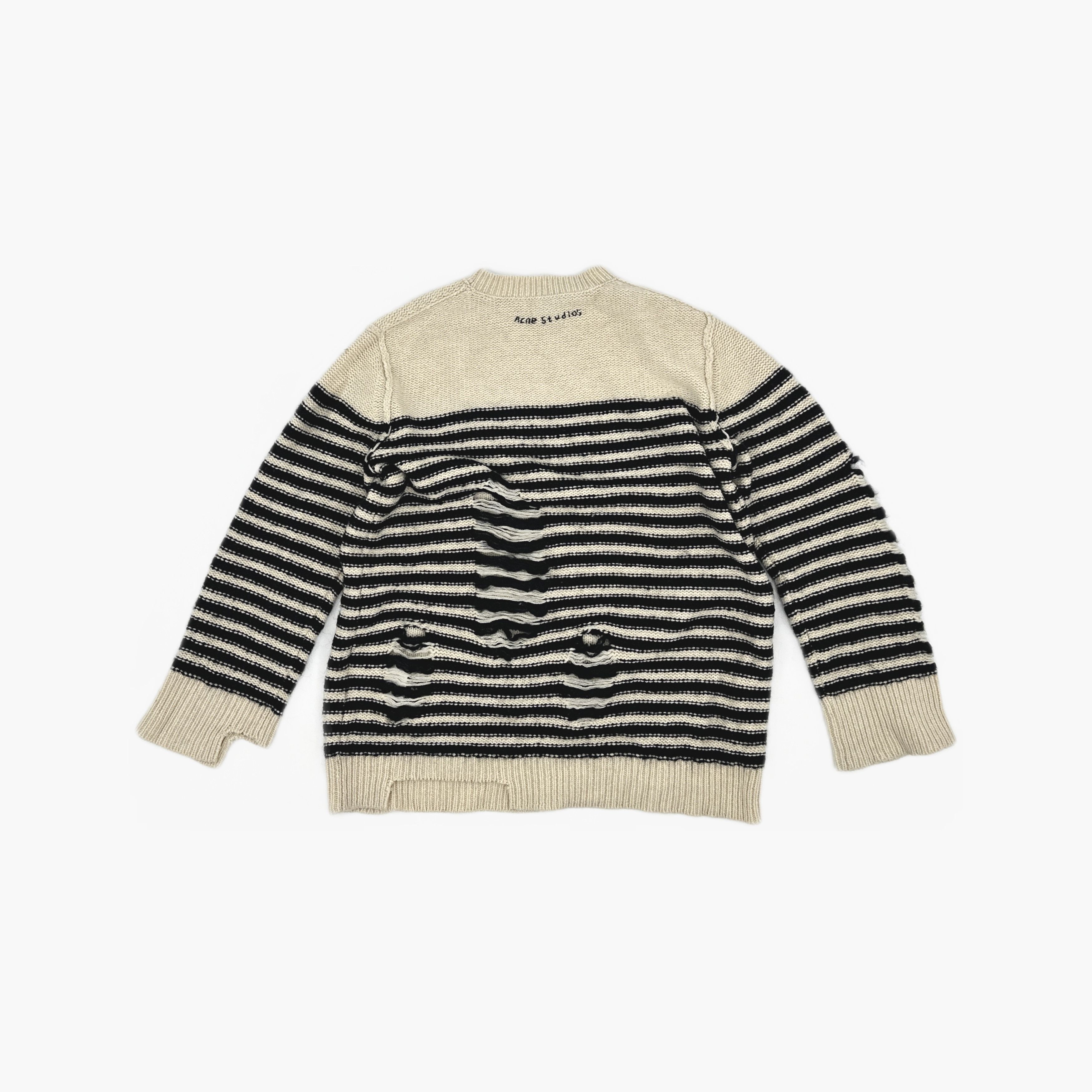 Acne Studios Acne Studios Striped Distressed Mohair Sweater S Size S / US 4 / IT 40 - 3 Thumbnail