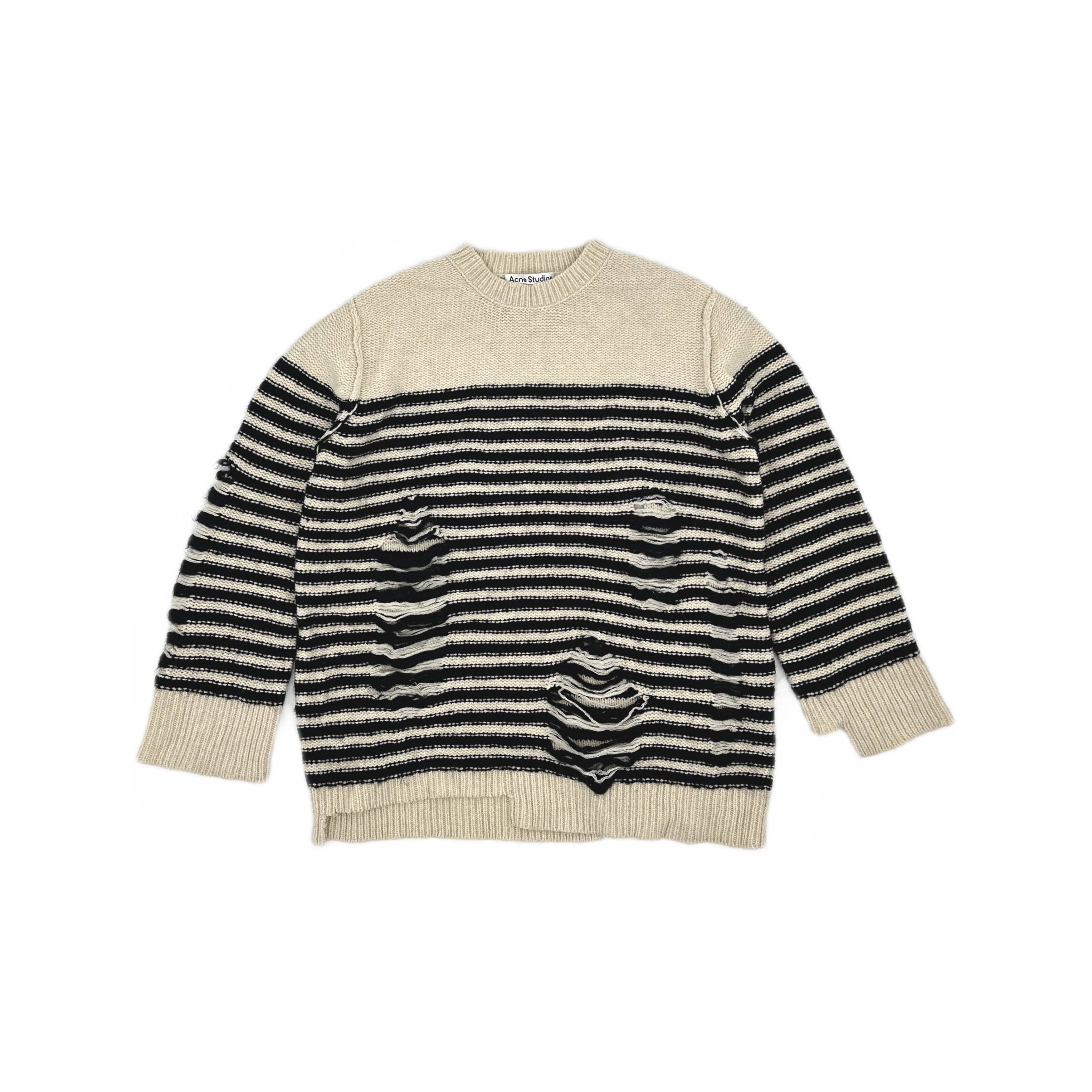 Acne Studios Acne Studios Striped Distressed Mohair Sweater S Size S / US 4 / IT 40 - 2 Thumbnail