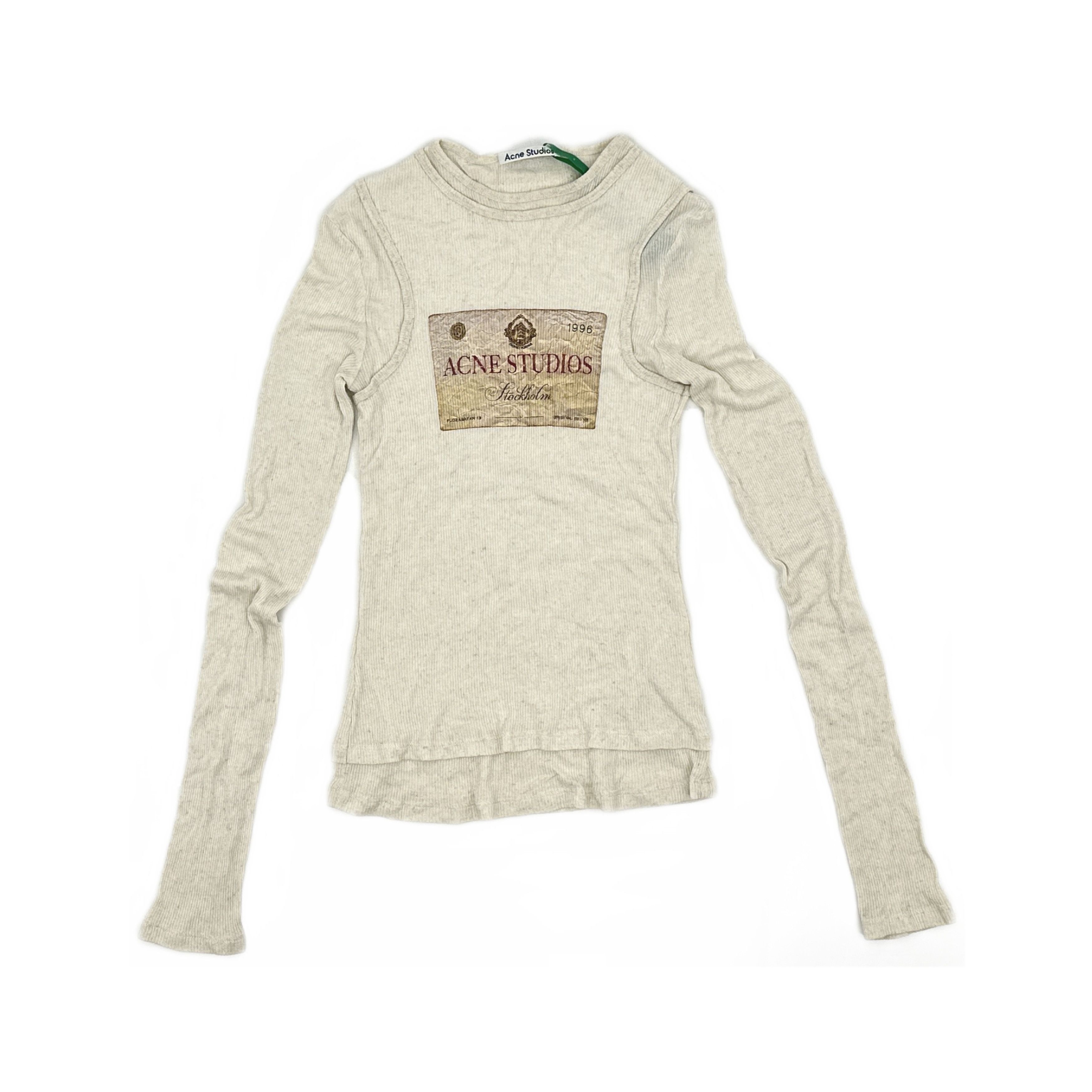 Acne Studios Acne Studios Double-Layered Logo Long Sleeve XS Size XS / US 0-2 / IT 36-38 - 2 Thumbnail