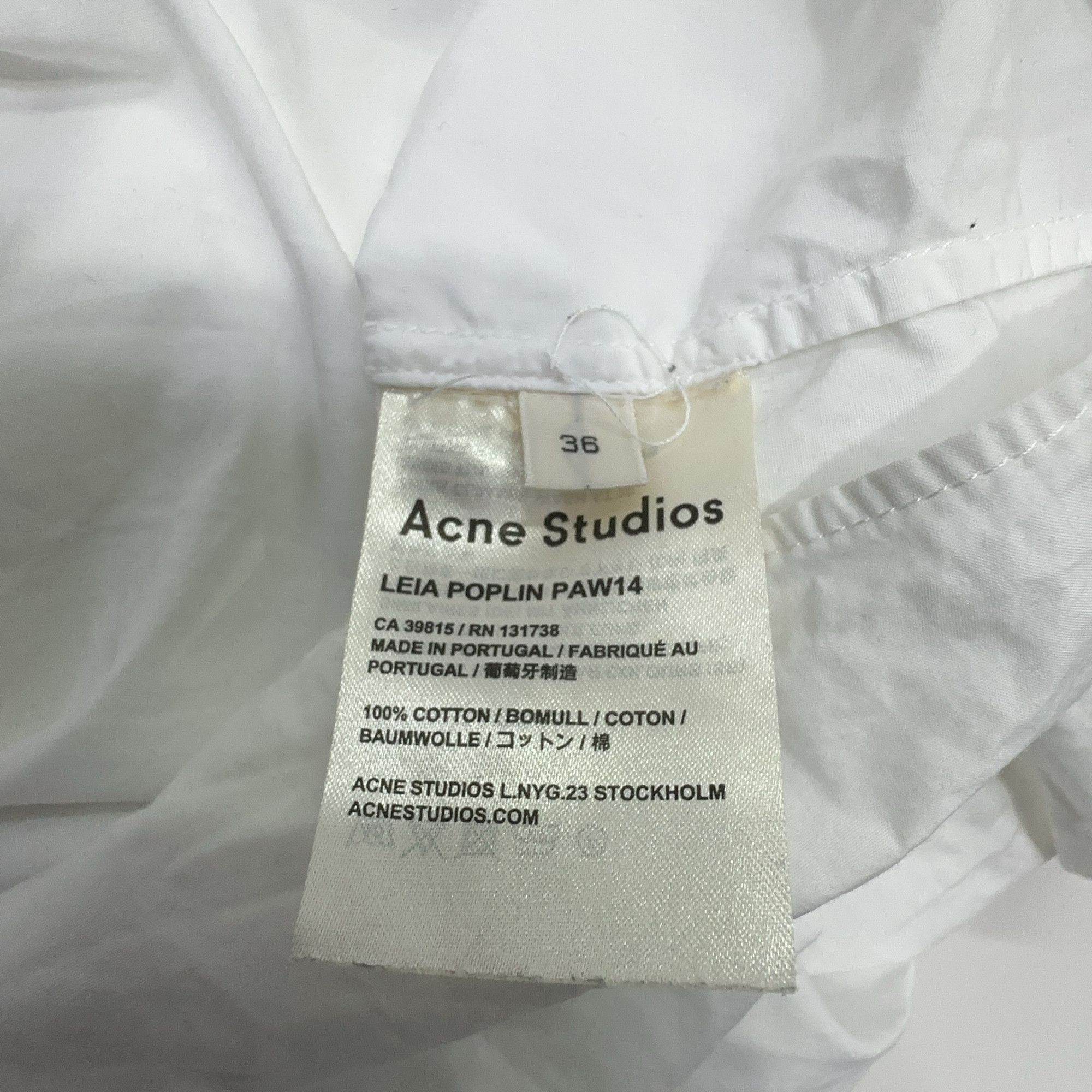 Acne Studios Acne Studios Leia Poplin Button Up Shirt 36 Size XS / US 0-2 / IT 36-38 - 5 Thumbnail