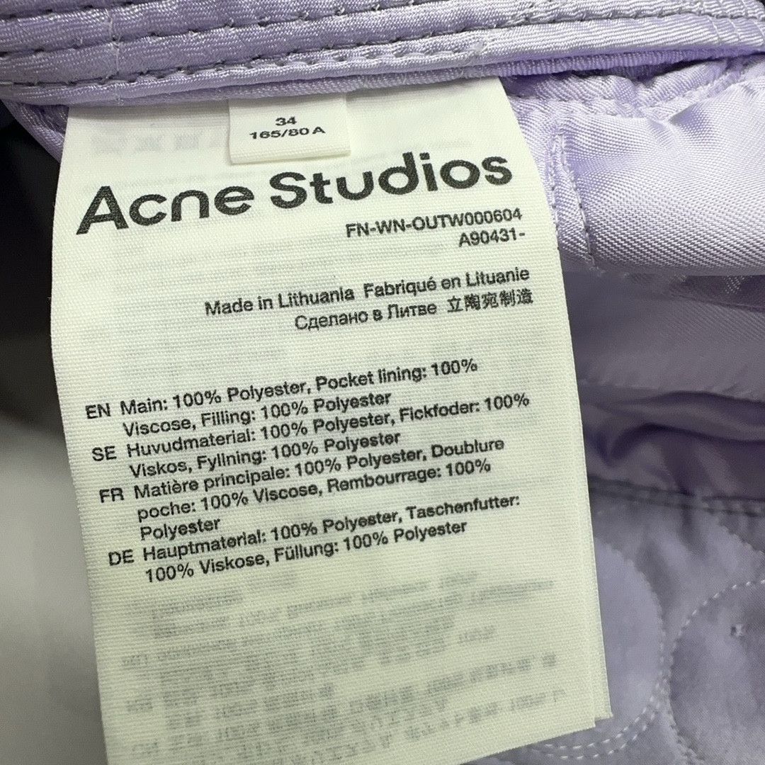 Acne Studios Acne Studios Quilted Padded Jacket Purple 34 Size XS / US 0-2 / IT 36-38 - 5 Thumbnail