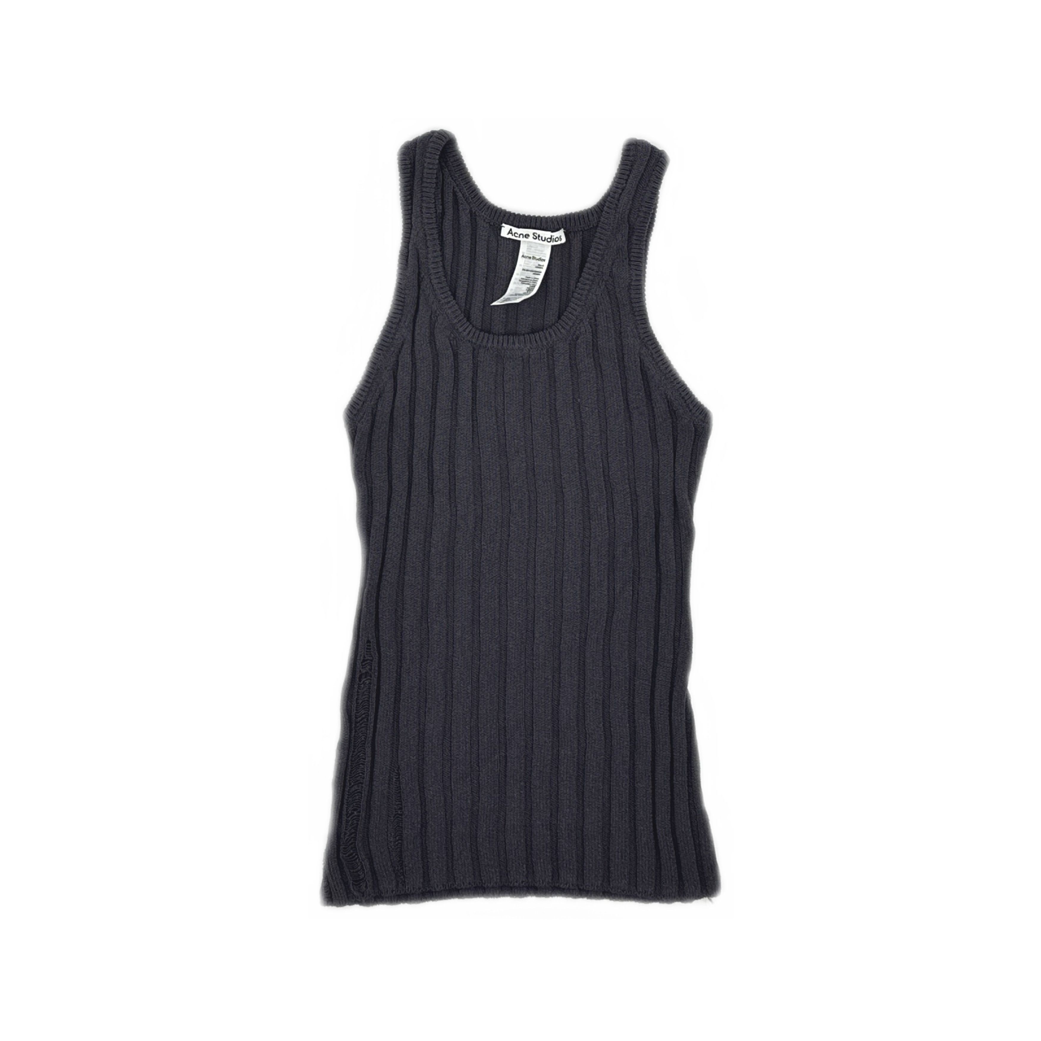 Acne Studios Acne Studios Ribbed Knit Tank Top Gray S Size S / US 4 / IT 40 - 2 Thumbnail