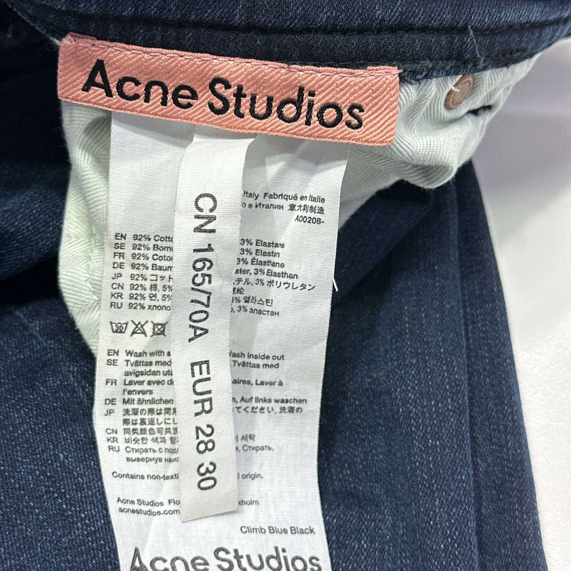 Acne Studios Acne Studios Climb Blue Black Skinny Jeans 28 Size 28" / US 6 / IT 42 - 5 Thumbnail