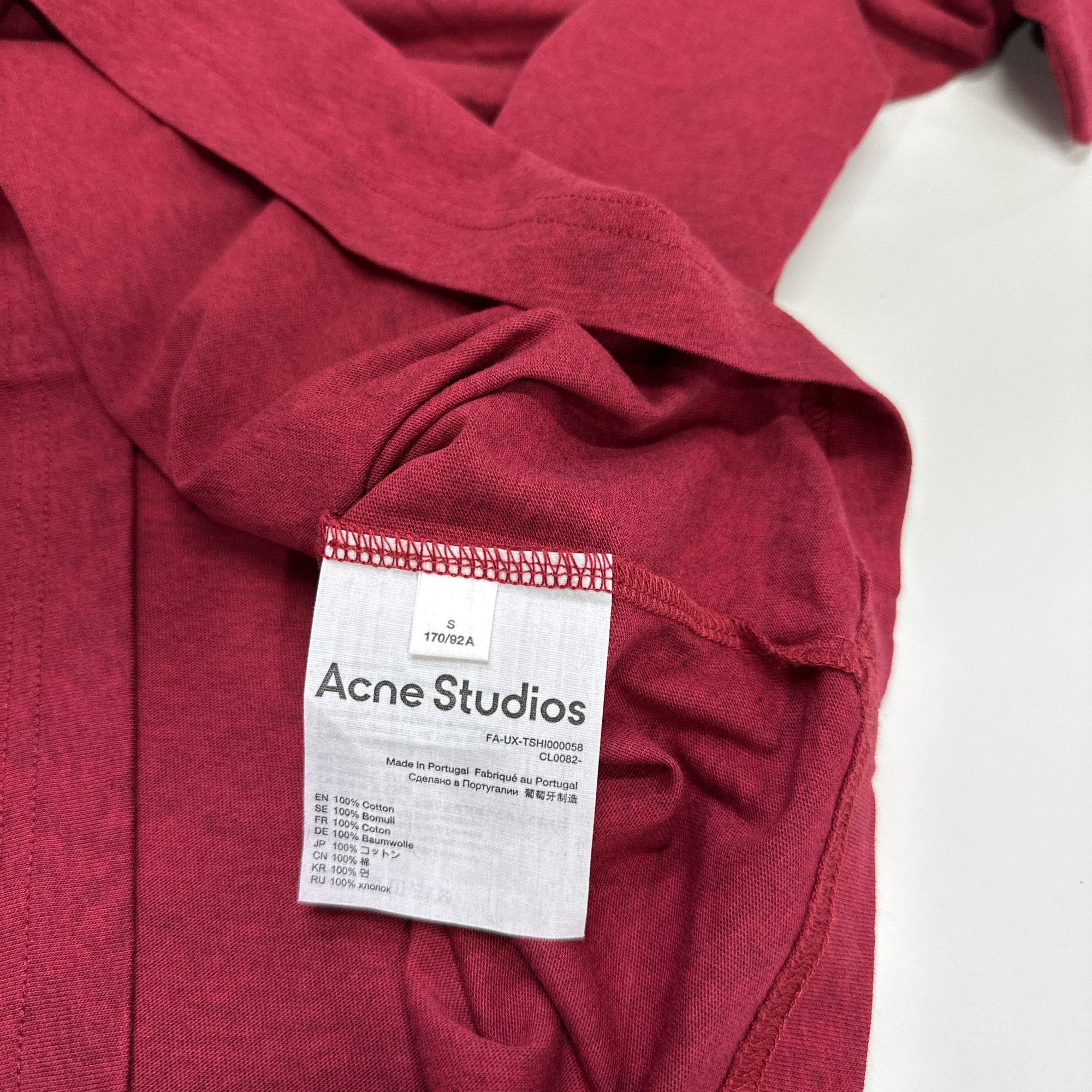 Acne Studios Acne Studios Red Logo Patch T-Shirt S Size S / US 4 / IT 40 - 5 Thumbnail