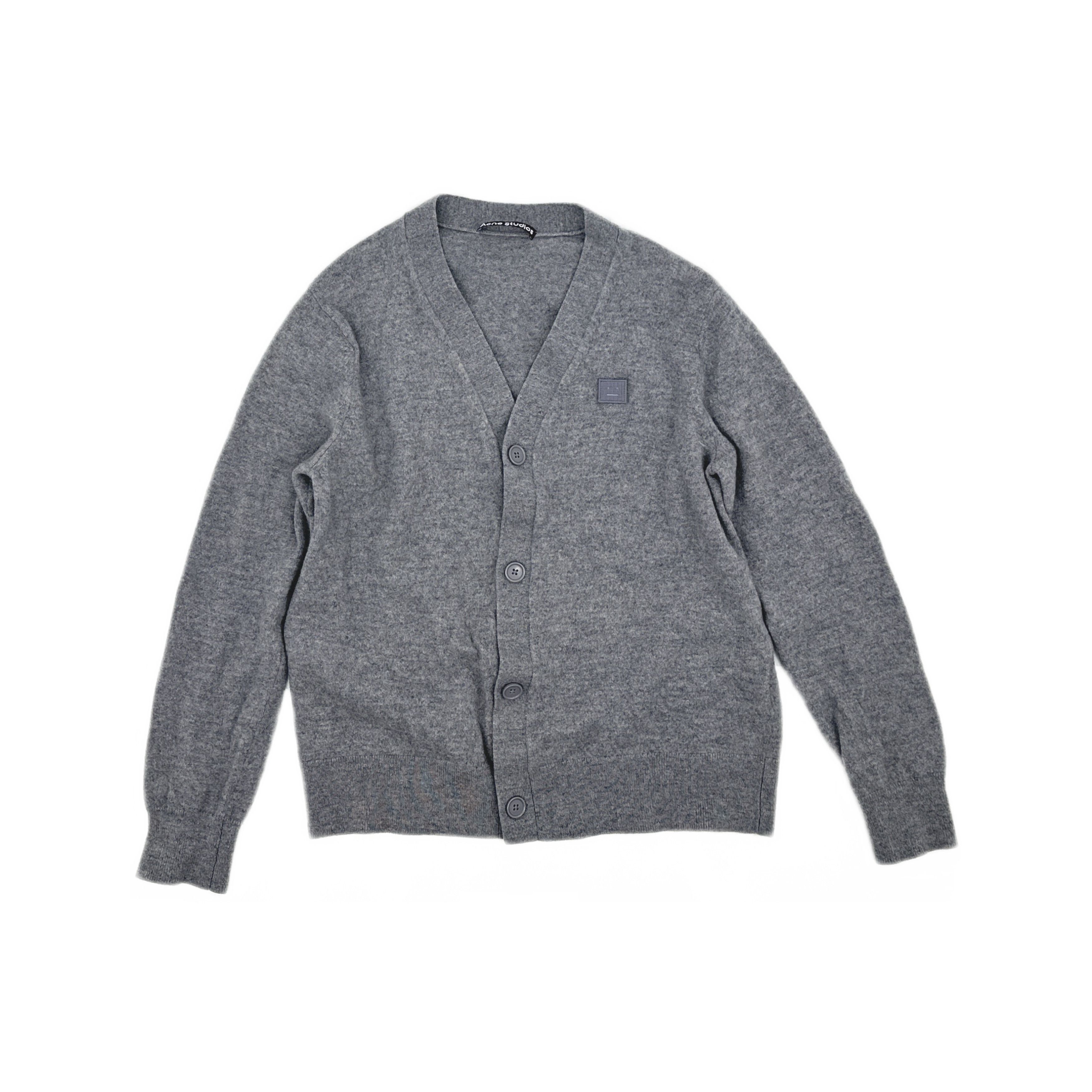 Acne Studios Acne Studios Gray Wool V-Neck Cardigan Size L Size US L / EU 52-54 / 3 - 2 Thumbnail