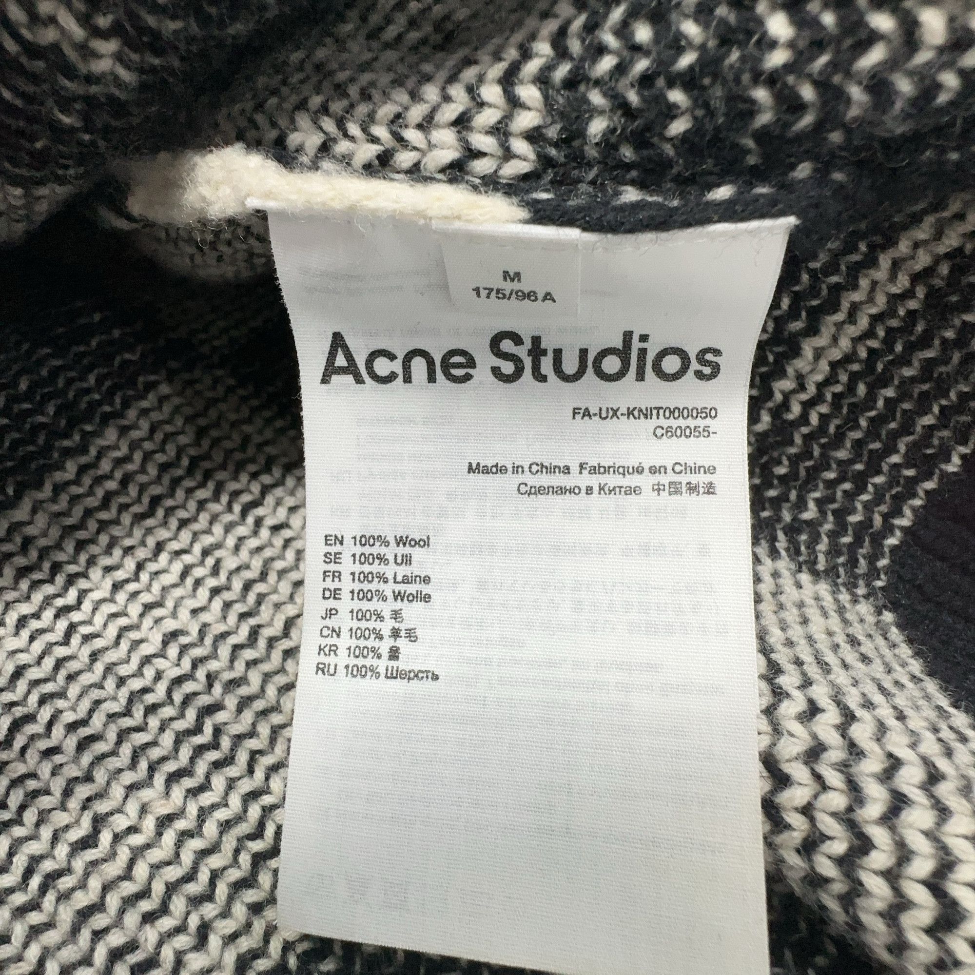 Acne Studios Acne Studios Face Checkerboard Wool Sweater M Size US M / EU 48-50 / 2 - 4 Thumbnail