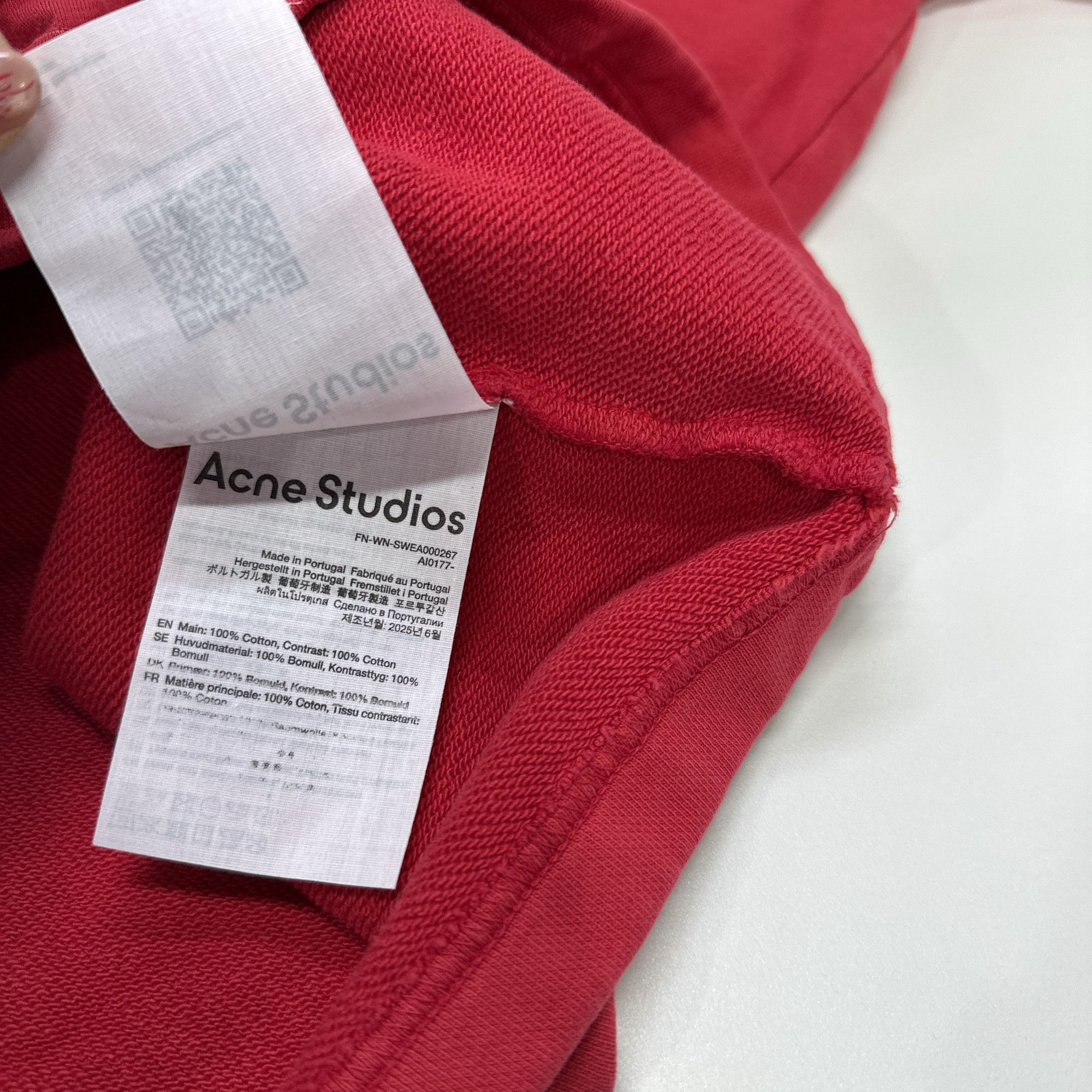 Acne Studios Acne Studios Red Layered Hoodie XS Size XS / US 0-2 / IT 36-38 - 6 Thumbnail