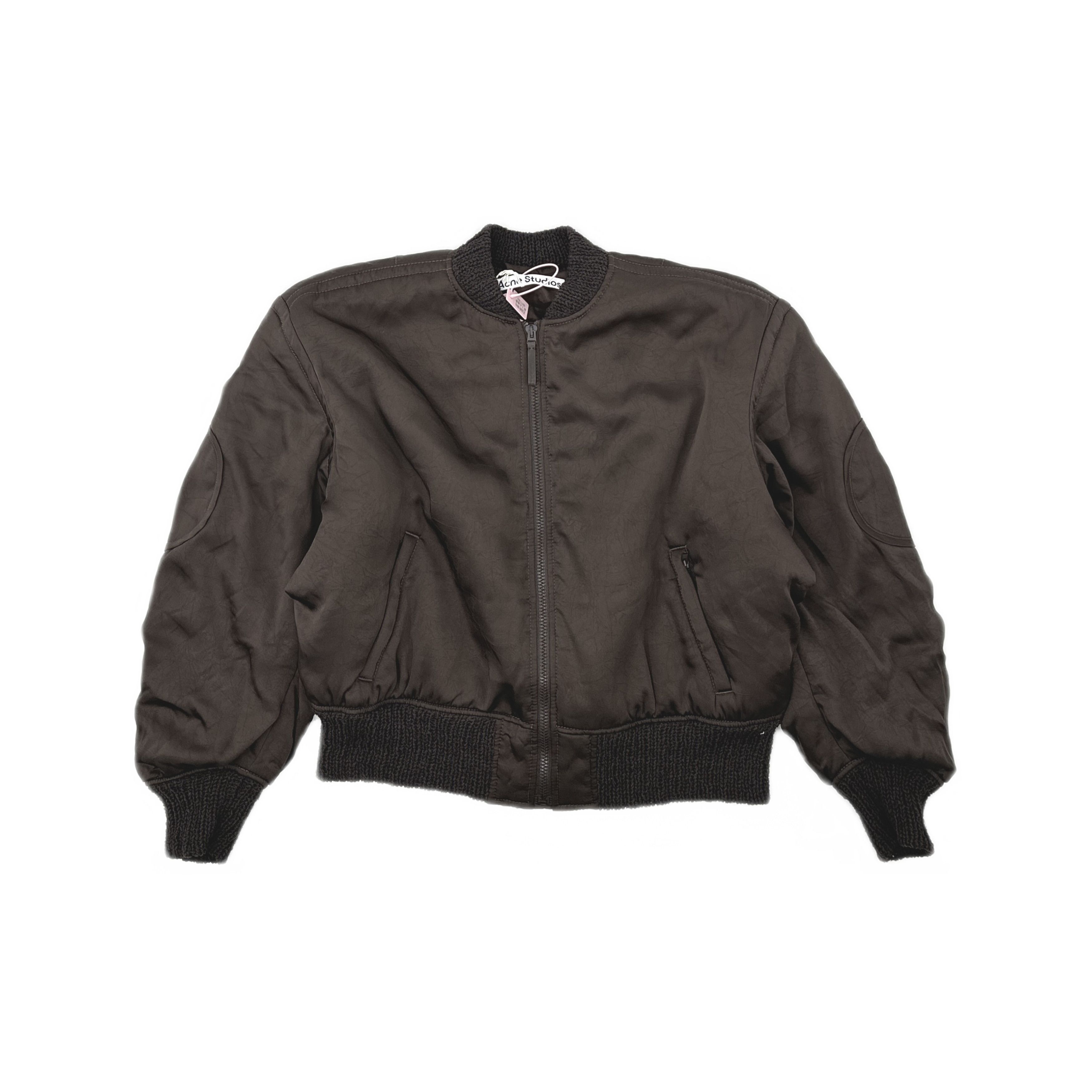 Acne Studios Acne Studios Brown Cropped Bomber Jacket Size 32 Size XXS / US 00 / IT 34 - 2 Thumbnail