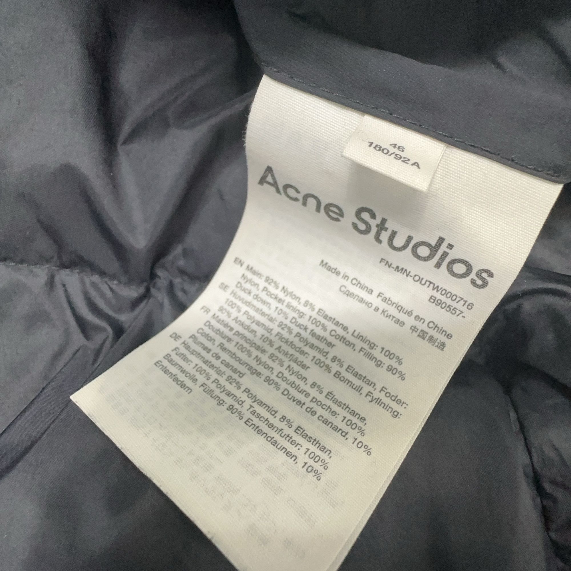 Acne Studios Acne Studios FW21 Down Puffer Jacket 46 Size US S / EU 44-46 / 1 - 4 Thumbnail