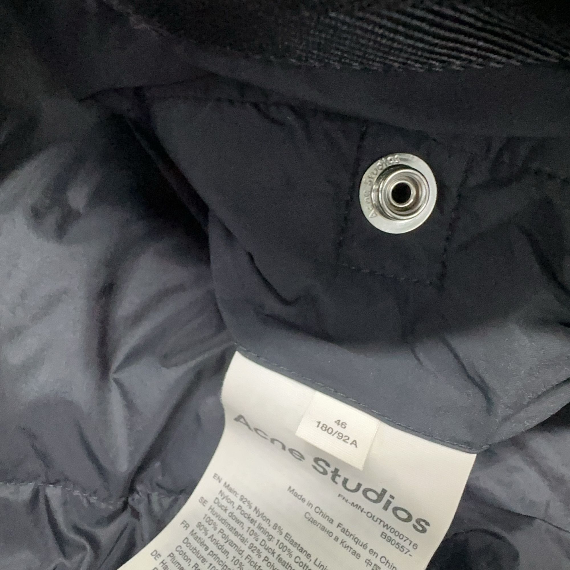 Acne Studios Acne Studios FW21 Down Puffer Jacket 46 Size US S / EU 44-46 / 1 - 5 Thumbnail