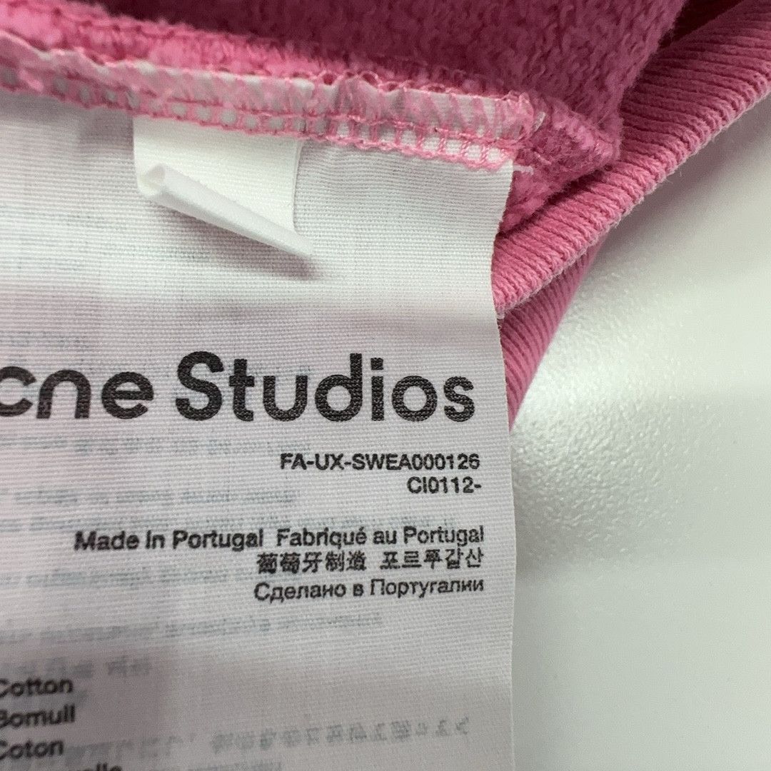 Acne Studios Acne Studios Bubblegum Pink Face Logo Sweatshirt M Size US M / EU 48-50 / 2 - 4 Thumbnail