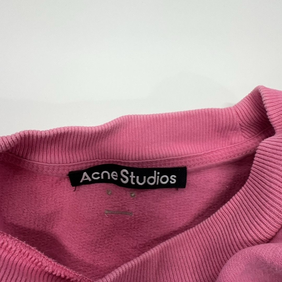 Acne Studios Acne Studios Bubblegum Pink Face Logo Sweatshirt M Size US M / EU 48-50 / 2 - 6 Thumbnail