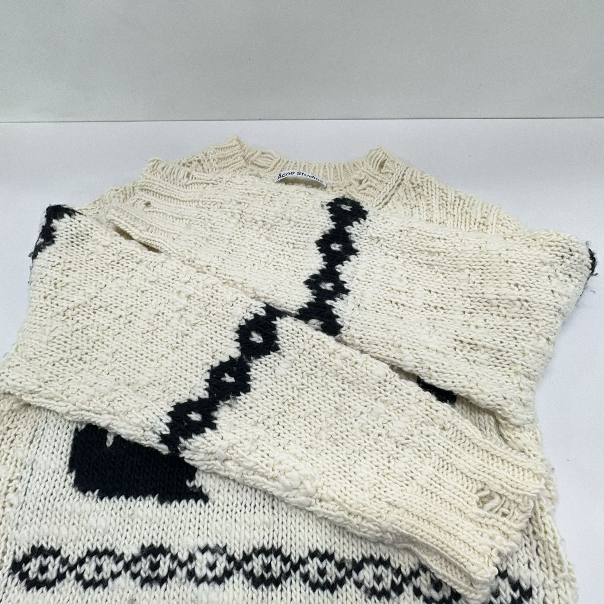 Acne Studios Acne Studios Distressed Squirrel Intarsia Sweater L Size L / US 10 / IT 46 - 9 Thumbnail