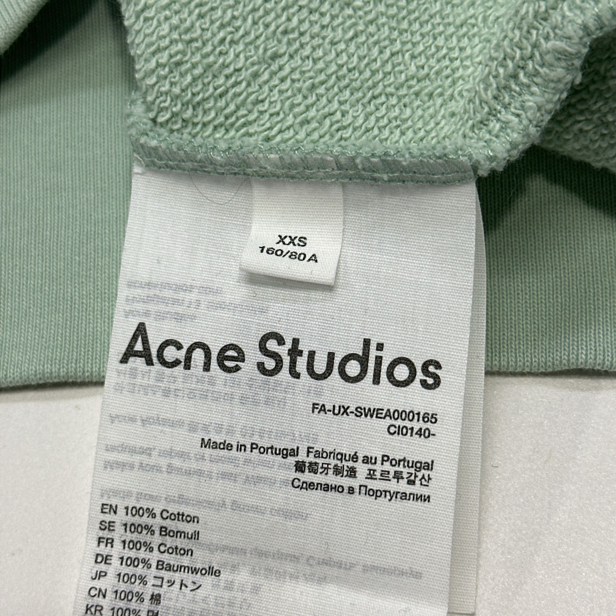 Acne Studios Acne Studios Face Patch Mint Sweatshirt XXS Size XXS / US 00 / IT 34 - 5 Thumbnail