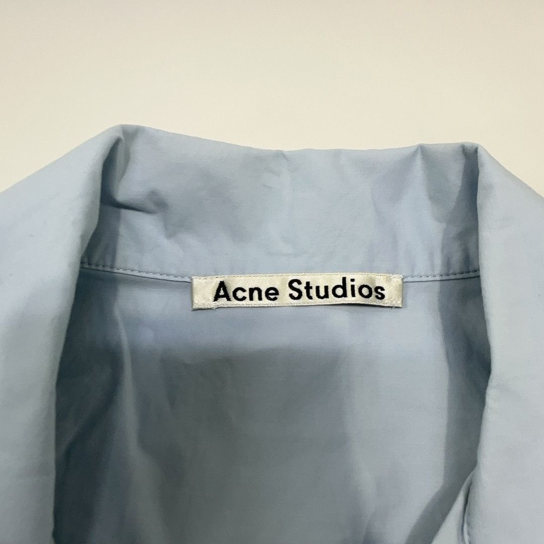 Acne Studios Acne Studios Blue Cotton Short Sleeve Popover Blouse 36 Size XS / US 0-2 / IT 36-38 - 5 Thumbnail