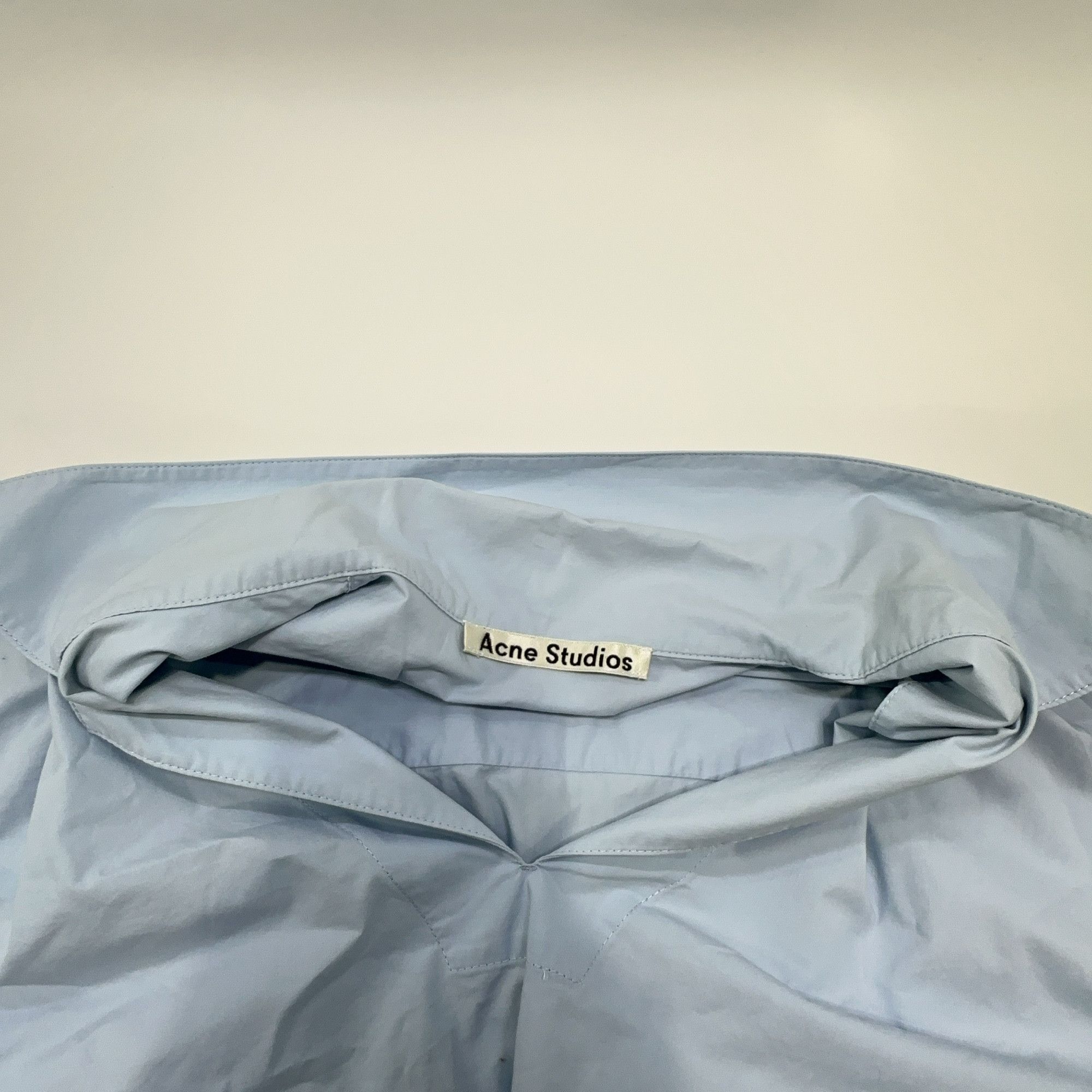 Acne Studios Acne Studios Blue Cotton Short Sleeve Popover Blouse 36 Size XS / US 0-2 / IT 36-38 - 6 Thumbnail