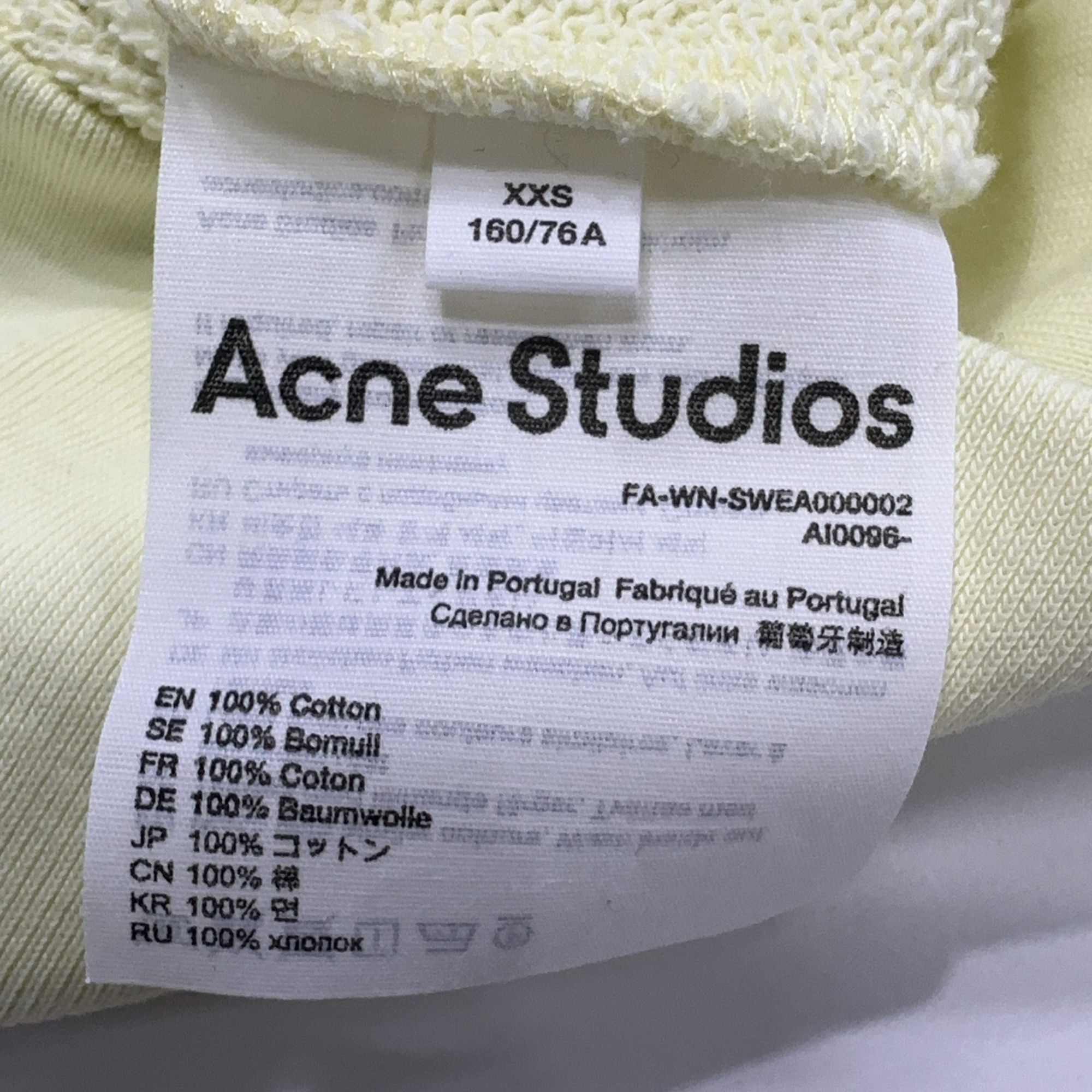 Acne Studios Acne Studios Yellow Face Patch Sweatshirt XXS Size XXS / US 00 / IT 34 - 5 Thumbnail