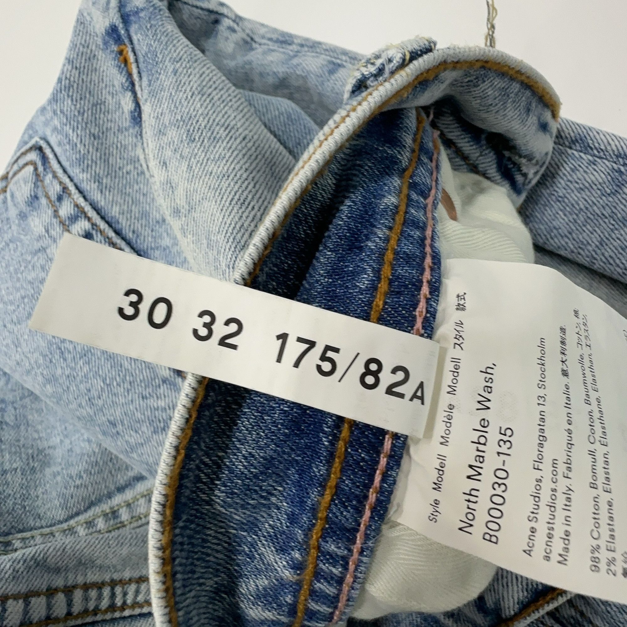 Acne Studios Acne Studios Marble Wash North Jeans 30 Size US 30 / EU 46 - 5 Thumbnail