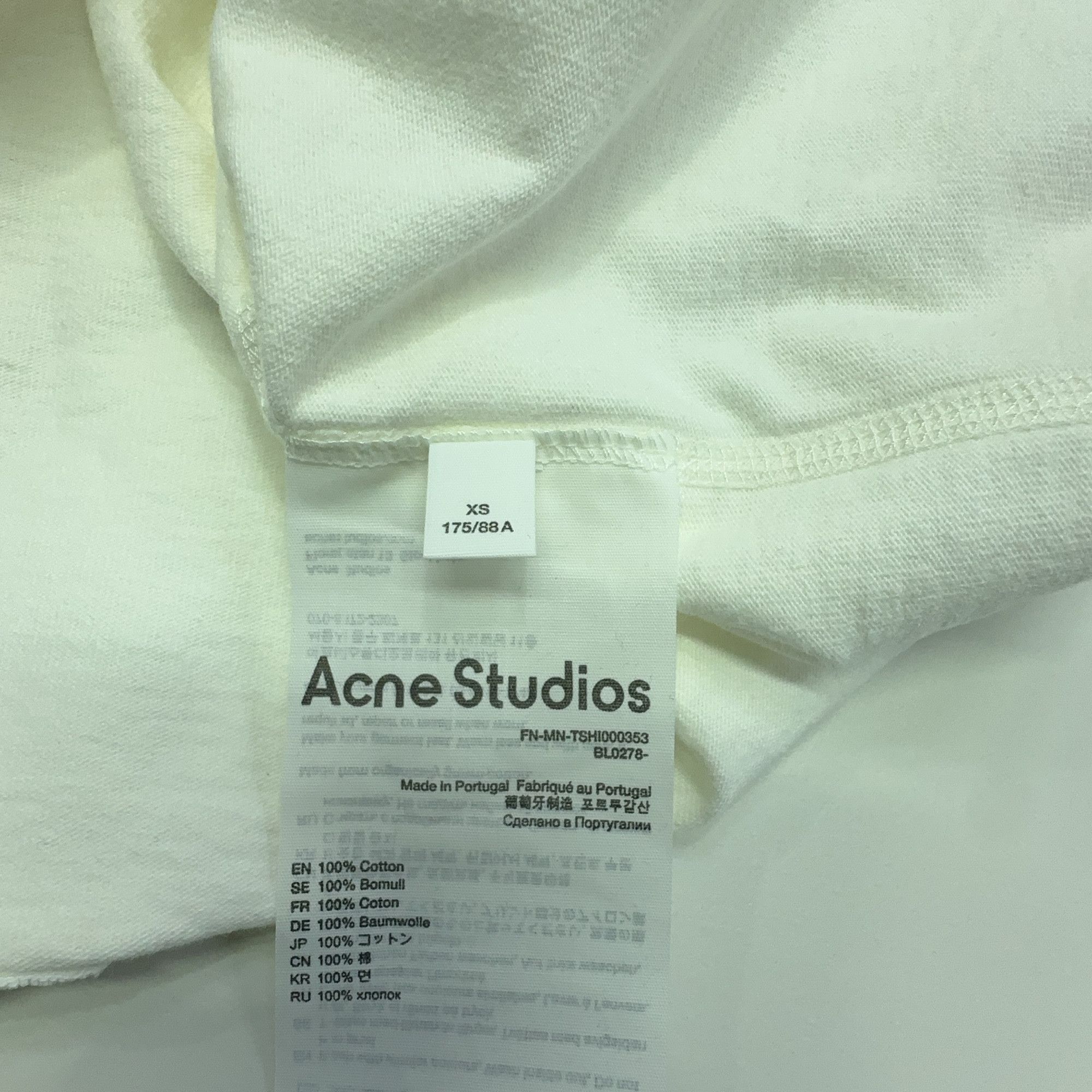 Acne Studios Acne Studios Logo Cotton T-Shirt XS Size US XS / EU 42 / 0 - 5 Thumbnail